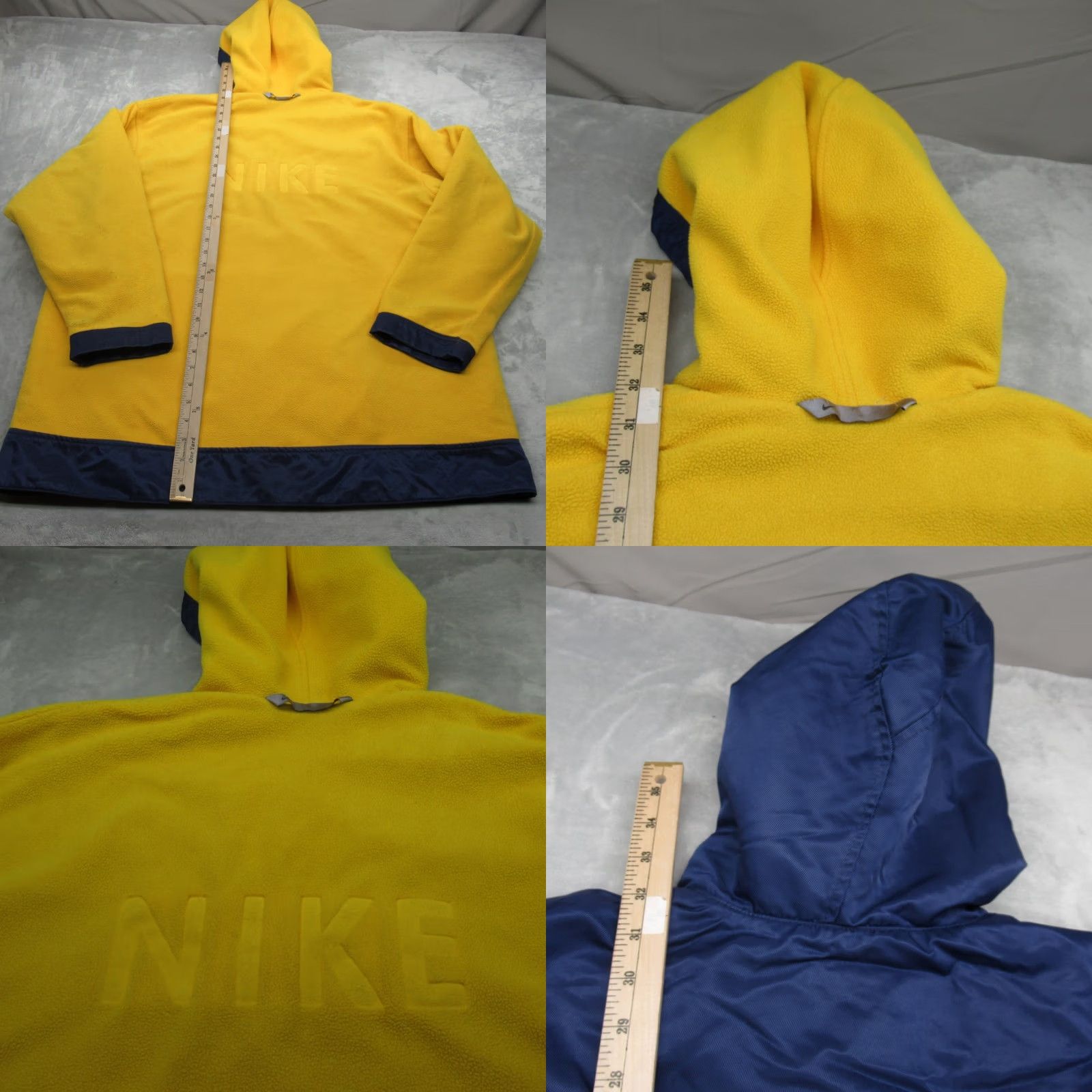Nike VINTAGE Nike Jacket Mens Large Blue Yellow Reversible Hooded Full Zip VTG 90'S Size US L / EU 52-54 / 3 - 9 Thumbnail