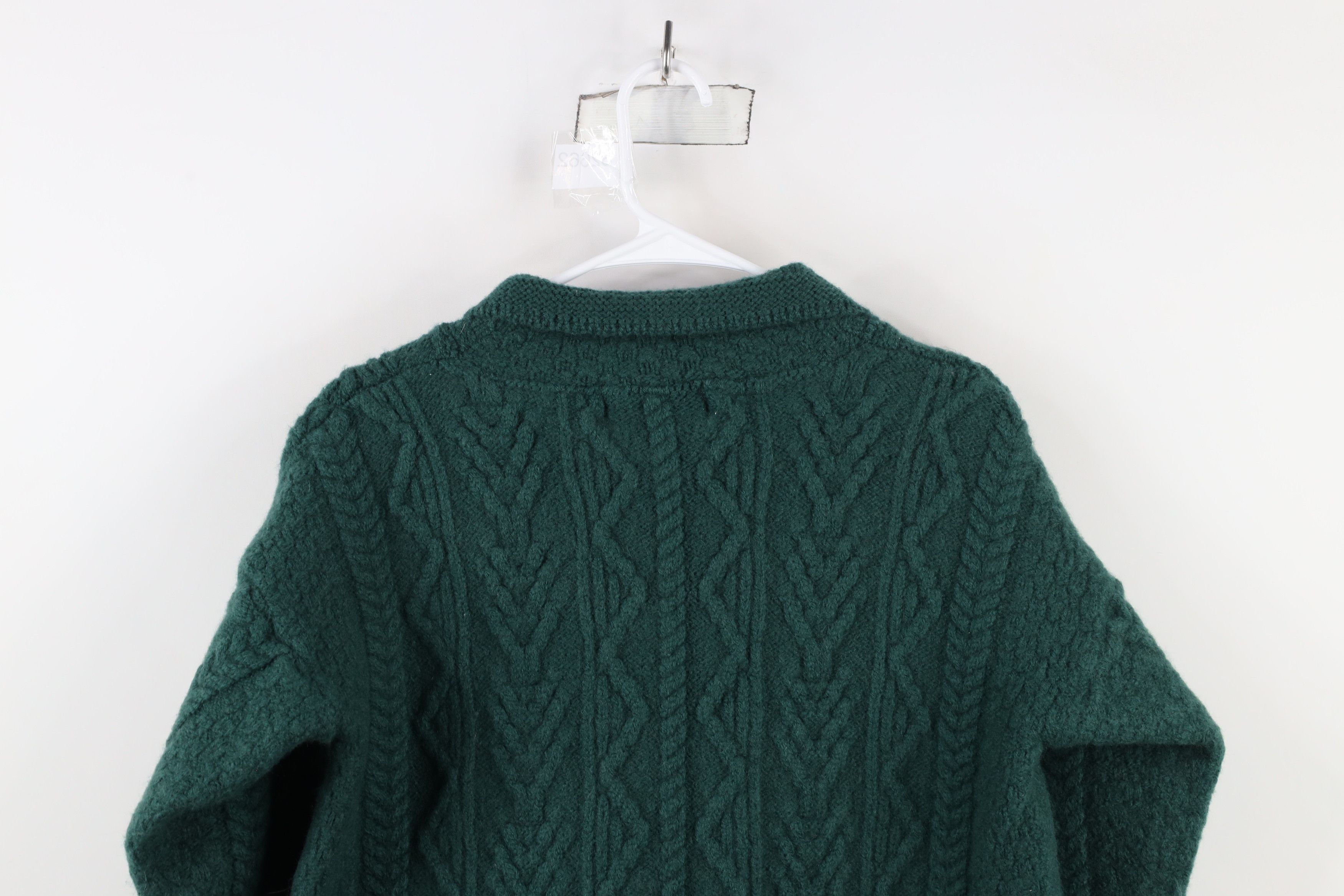 Vintage Vintage 90s Streetwear Cable Knit Fisherman Cardigan Sweater Size S / US 4 / IT 40 - 11 Thumbnail
