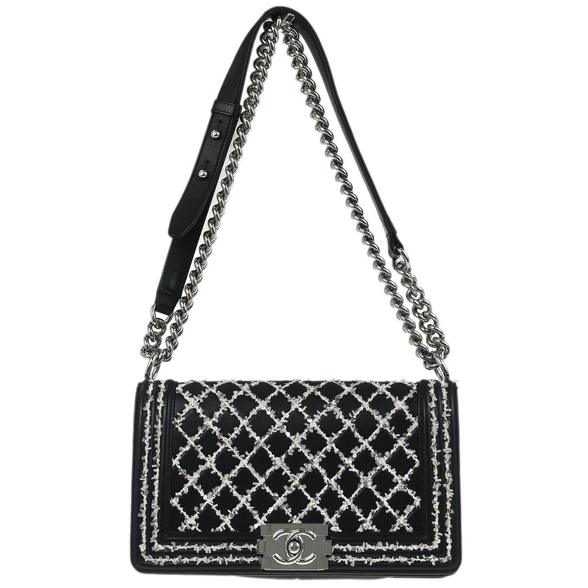 Chanel Chanel Boy Flap Sequin Quilted Calfskin Size ONE SIZE - 1 Thumbnail