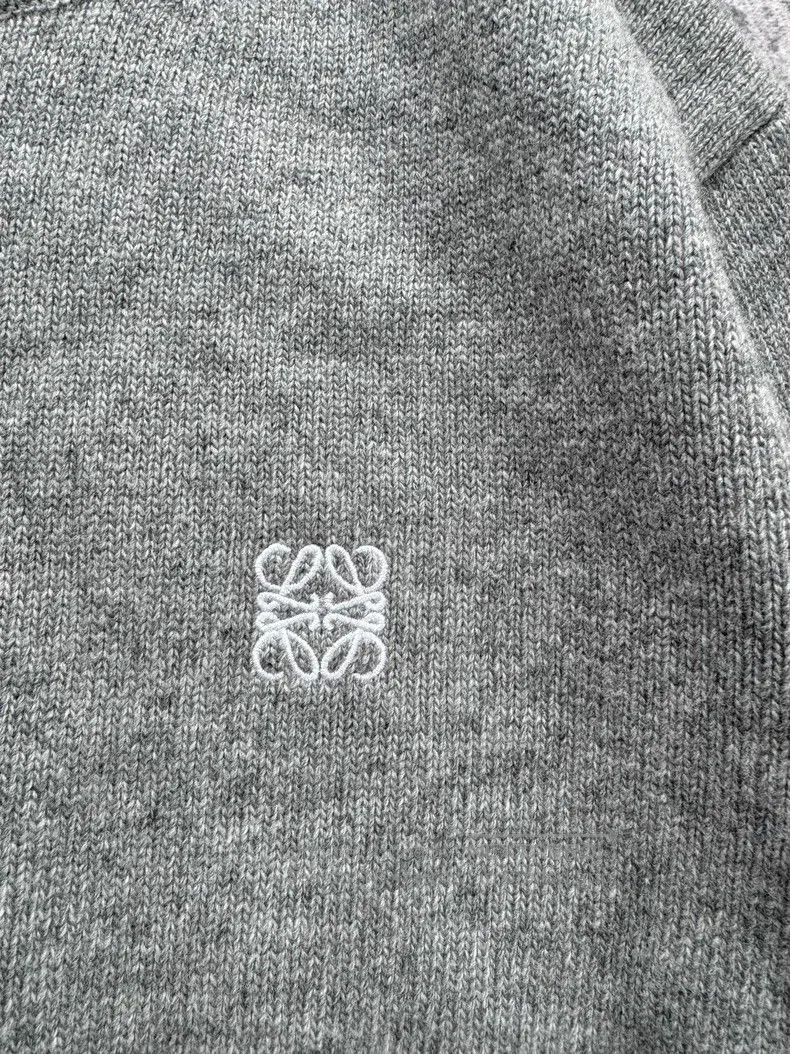 Loewe Loewe Gray Wool Sweater Size L / US 10 / IT 46 - 4 Thumbnail