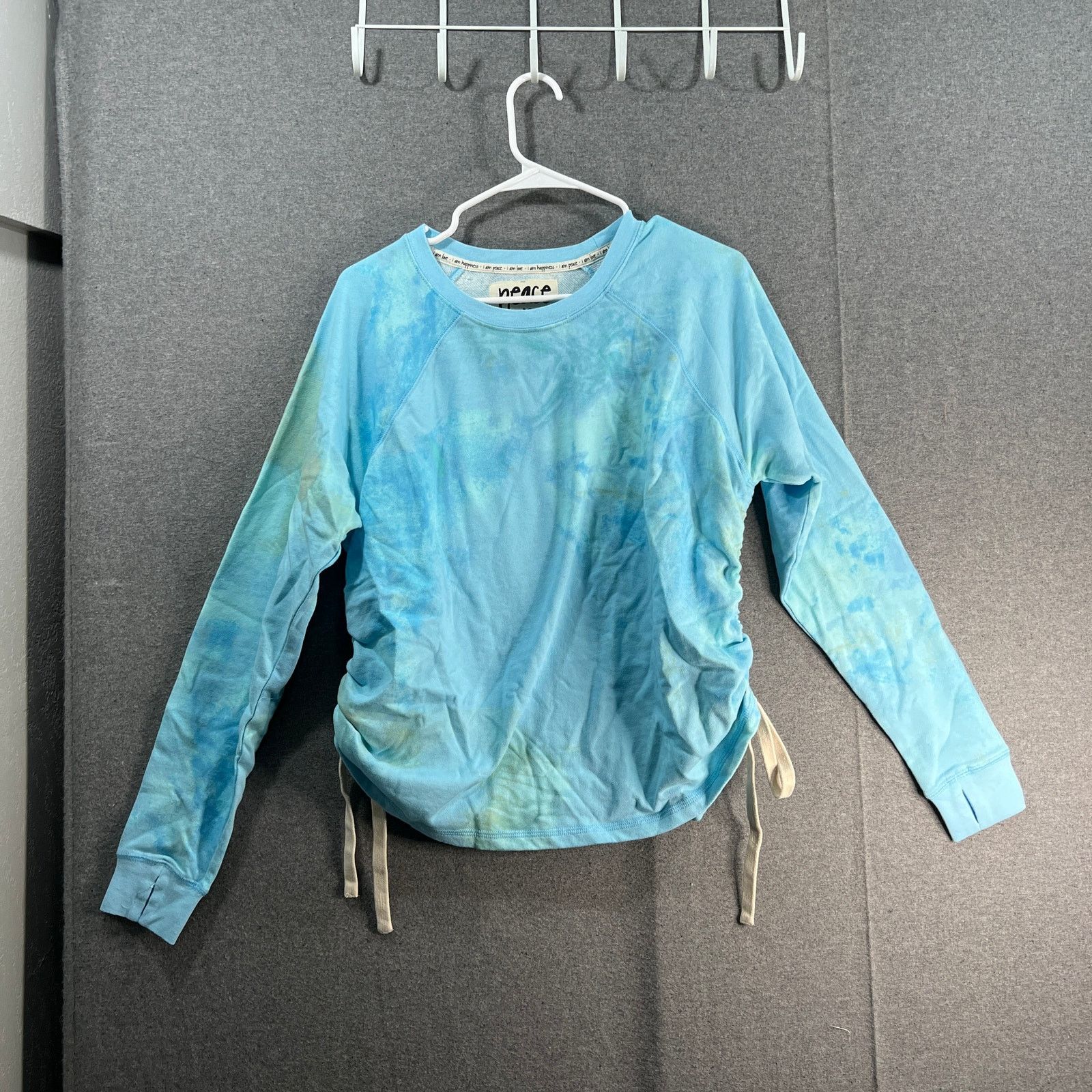 Other Peace Love World Crewneck Side Tie Pullover Aqua Size S / US 4 / IT 40 - 1 Thumbnail