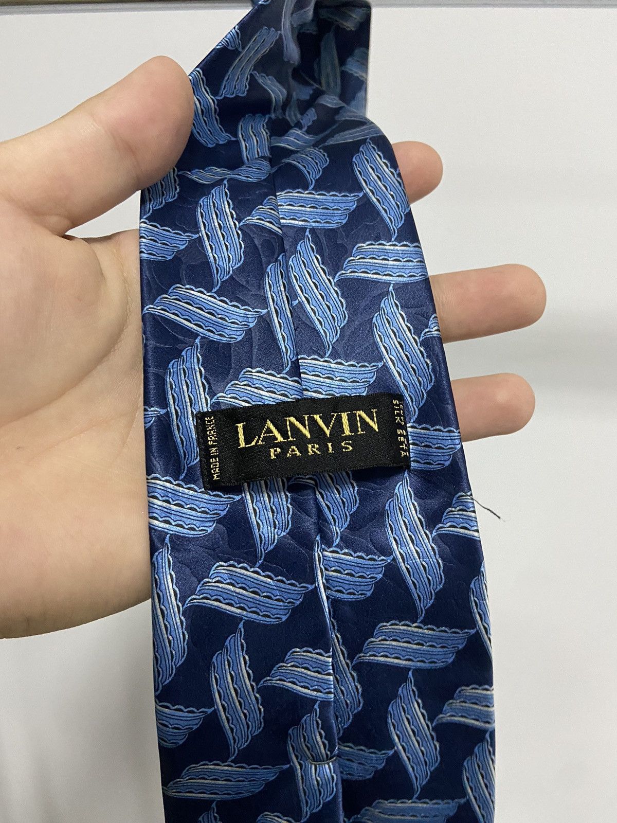 Lanvin × Vintage Lanvin Paris Tie Vintage Luxury Made in France patterns Size ONE SIZE - 4 Thumbnail