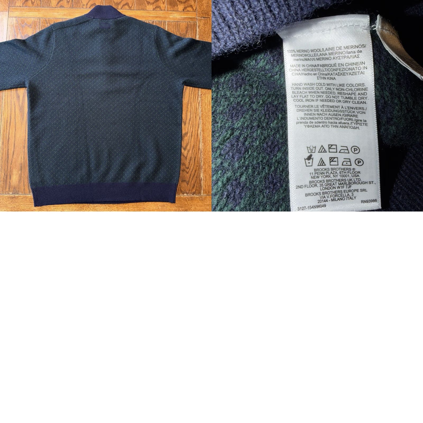 Brooks Brothers Brooks Brothers Nordic Merino Wool 1/4 Zip Pullover Sweater Navy Green Men’s XXL Men Sweater Size US XXL / EU 58 / 5 - 8 Thumbnail