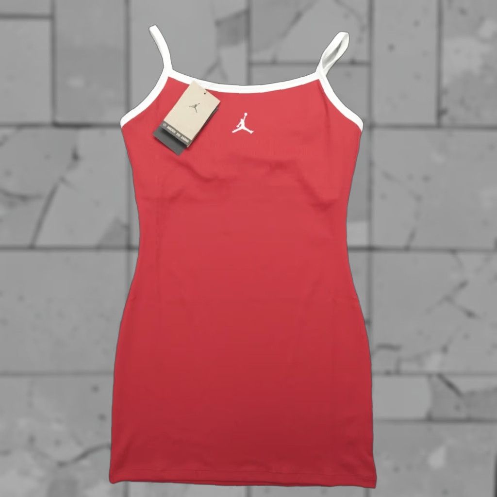 Jordan Brand Air Jordan Slim Tank Dress Red Women's Size M HJ0062-636 Tank Dress Slim Fit Casual Party/Cocktail Summer Spring Womens Size M / US 6-8 / IT 42-44 - 1 Thumbnail