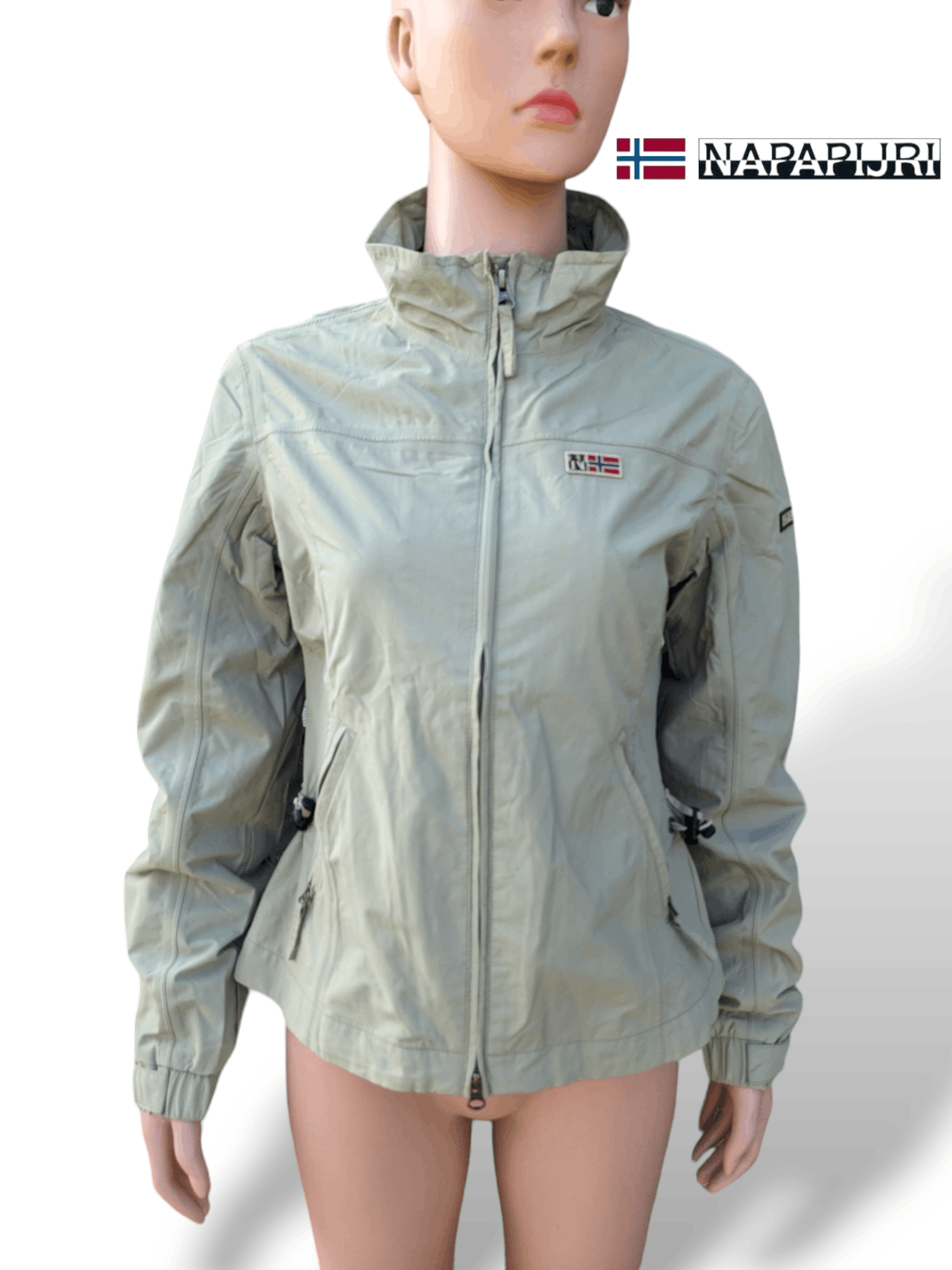 image of Napapijri Winbreaker Jacket in Soft Green, Women's (Size Small)