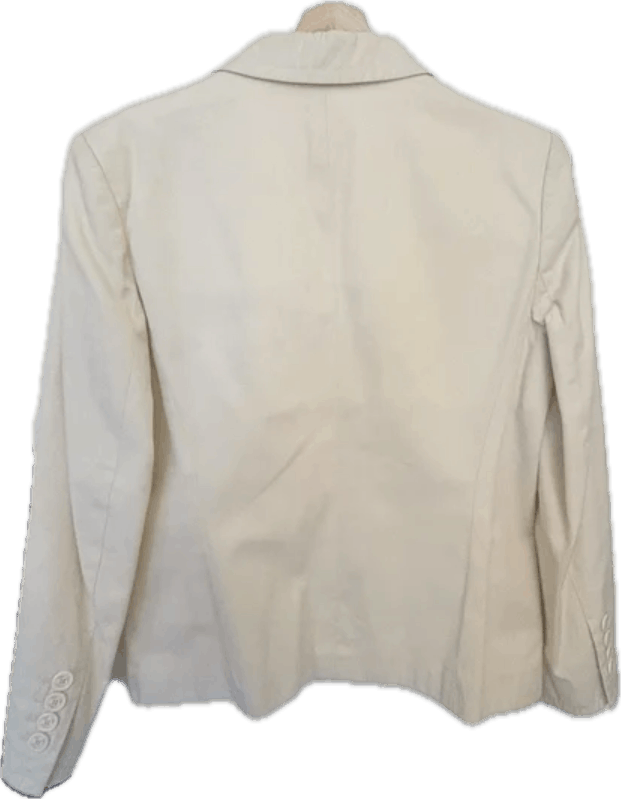 Yves Saint Laurent Yves Saint Laurent Rive Gauche BLAZER -- Ecru/Cream, 44 FR Size L / US 10 / IT 46 - 6 Thumbnail