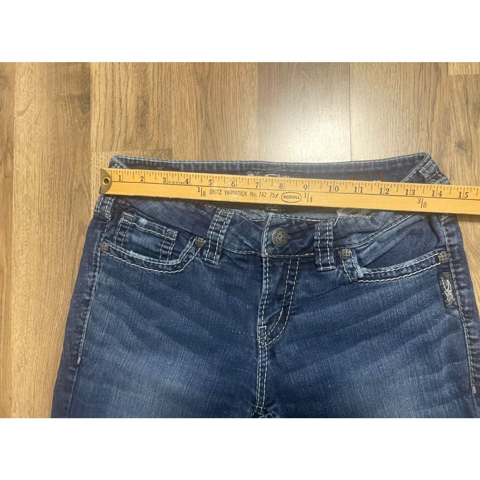 Silver Jeans Co. Silver Jeans Womens Jeans 29/31 Blue Denim Dark Wash SUKI Mid Slim Boot Size 29" - 7 Thumbnail