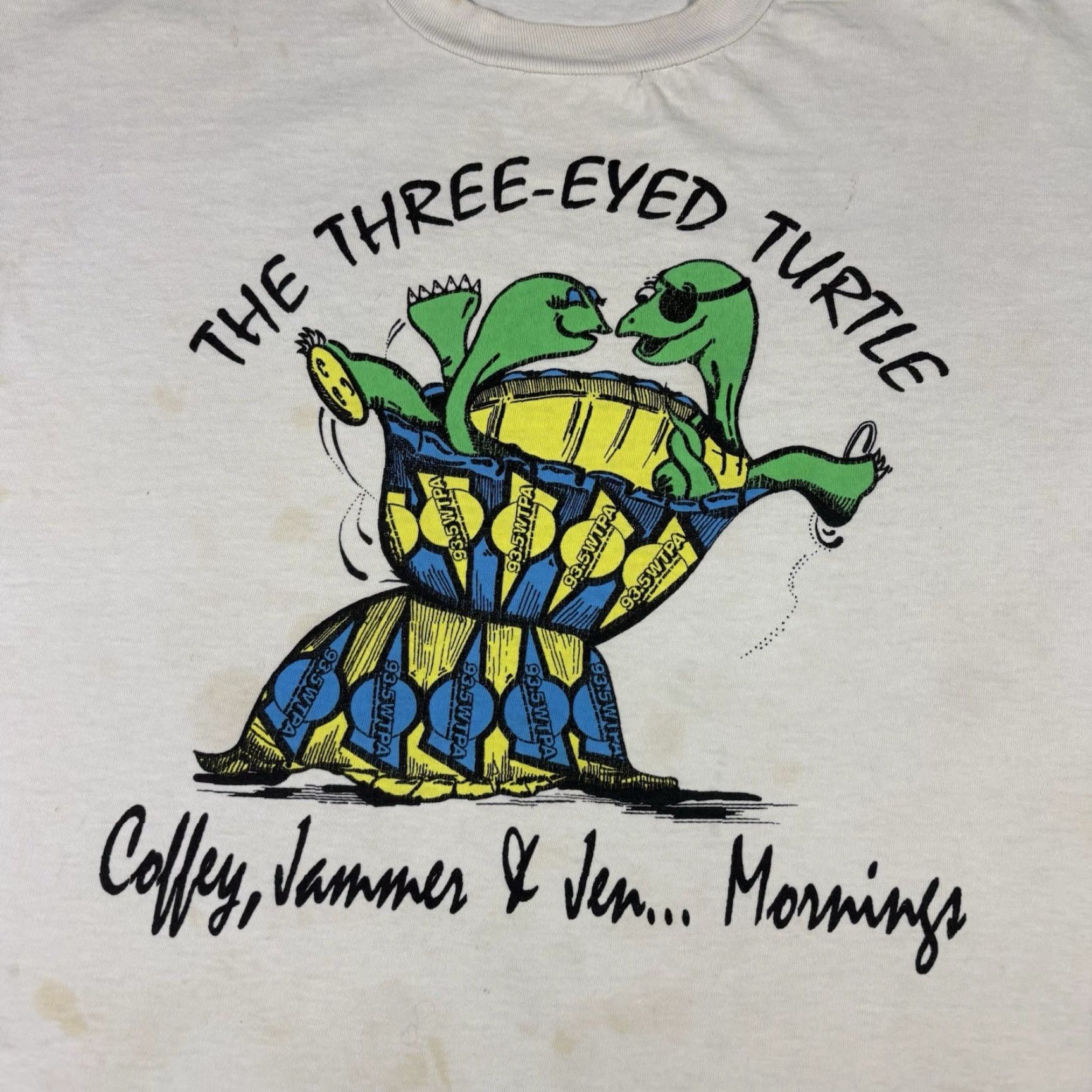 Jerzees VINTAGE Jerzees The Three Eyed Turtle Bar Beer Promo T Shirt XL White Crew Neck Short Sleeve Mens Size US XL / EU 56 / 4 - 3 Thumbnail