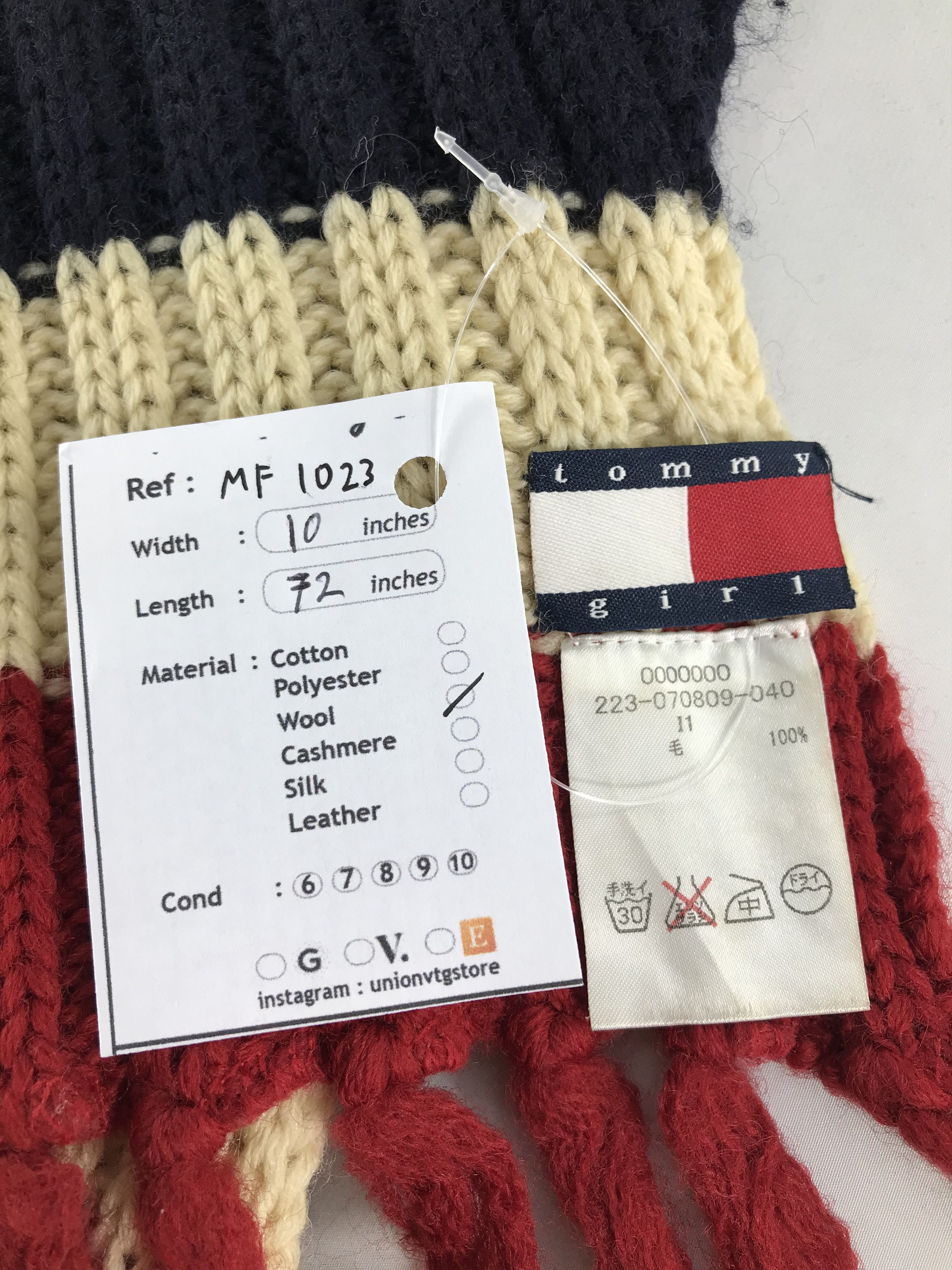 Tommy Hilfiger Vintage Tommy Girl Scarf/Muffler/Neckwear MF1023 Size ONE SIZE - 4 Thumbnail