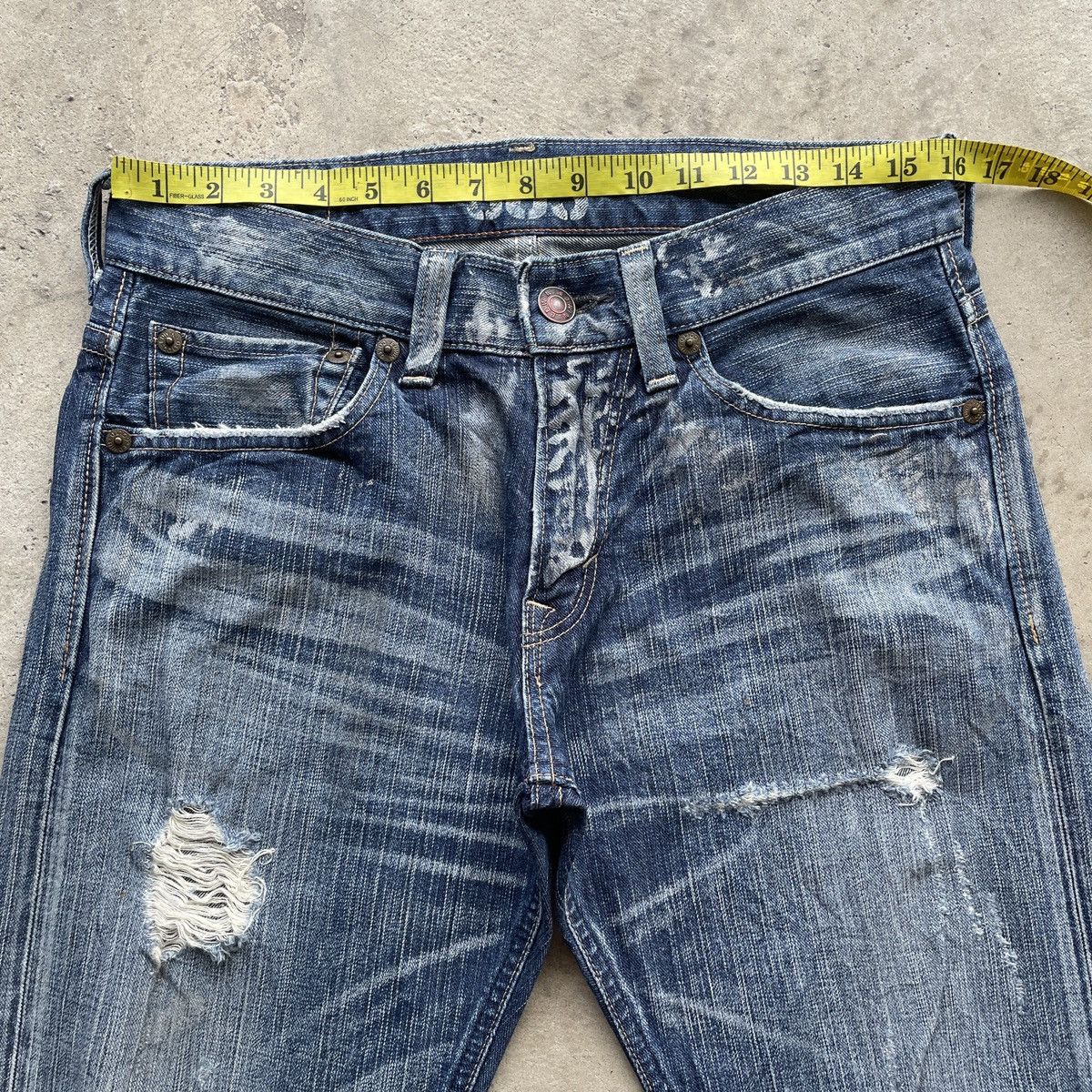 Edwin Vintage Edwin 503 Ripped Faded Distressed Jeans Pants Denim Size US 32 / EU 48 - 5 Thumbnail