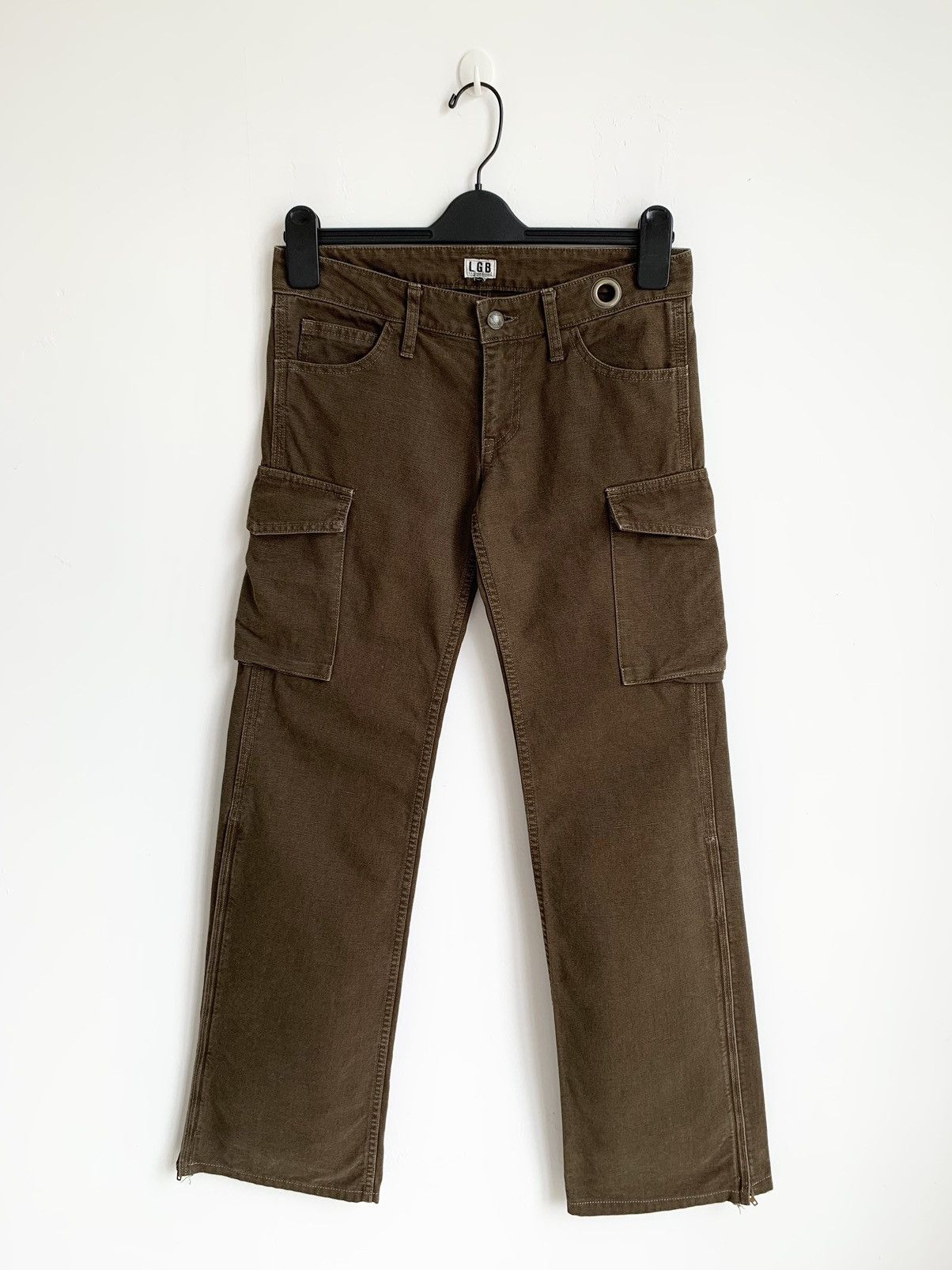 If Six Was Nine 2000s L.G.B Canvas Leg Zipper Cargo Pant Size US 26 / EU 42 - 2 Thumbnail