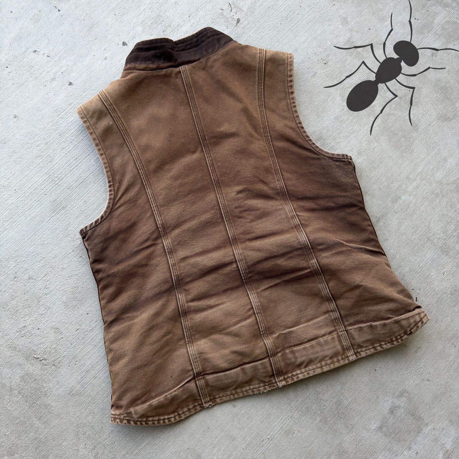 Carhartt × Vintage Carhartt WOMENS WV001 DKB brown work wear vest Size US L / EU 52-54 / 3 - 4 Thumbnail