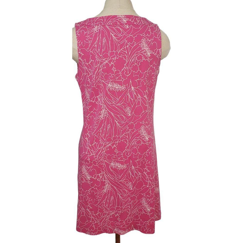 Designer CT504 New York and Co Pink & White Sleeveless V-neck Dress S Size S / US 4 / IT 40 - 2 Thumbnail