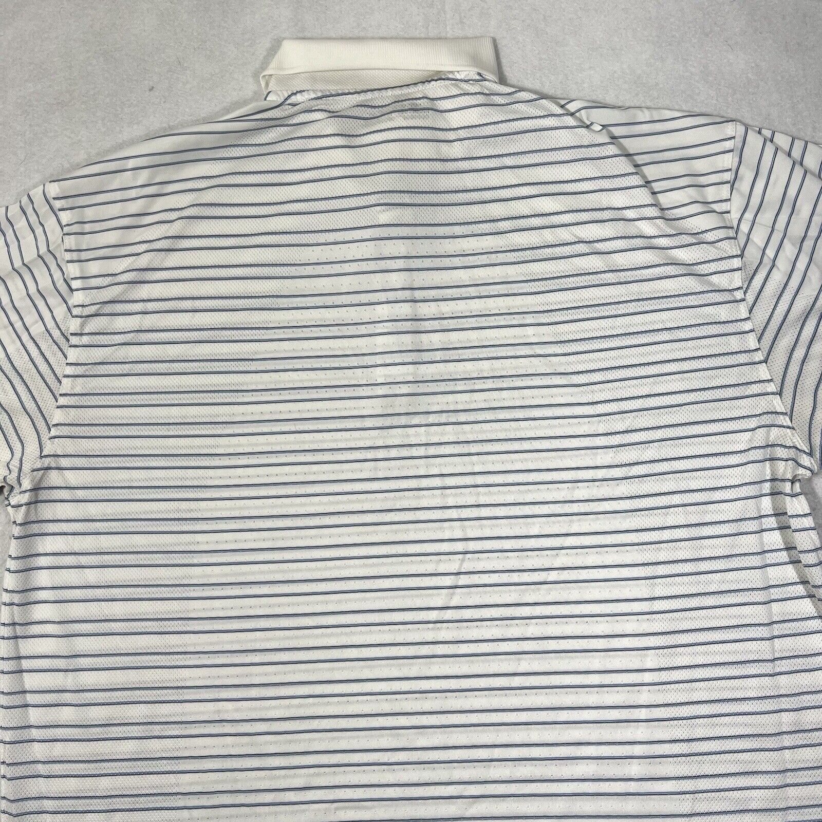 Nike Nike Golf Dri Fit Short Sleeve Athletic Polo White Striped Size US XL / EU 56 / 4 - 11 Thumbnail