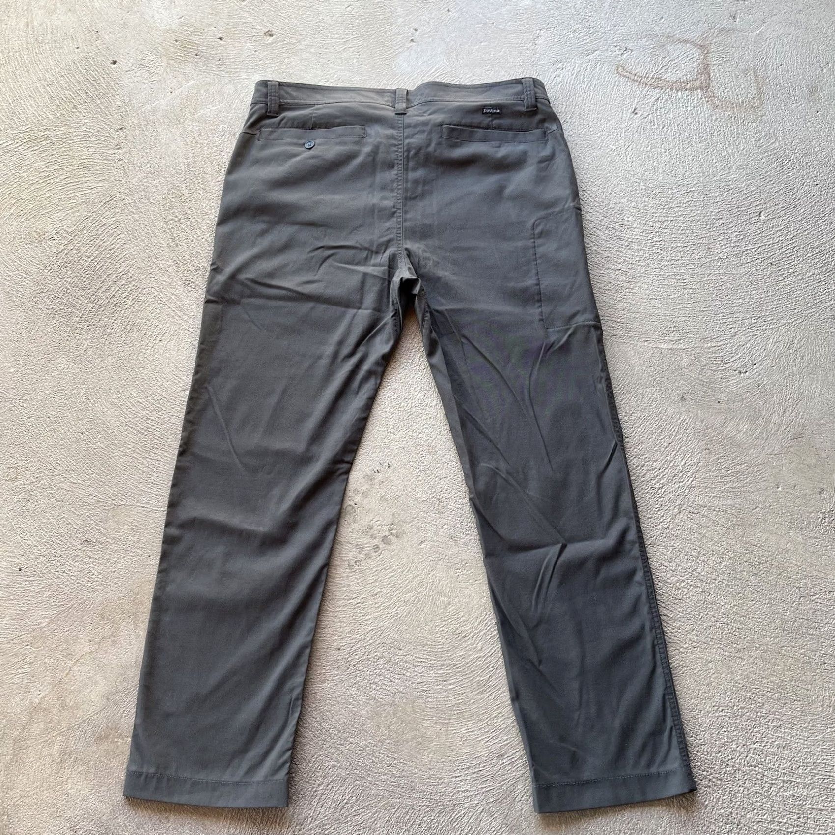 Prana prAna Pants Men 38x30 Gray Alameda Slim Straight Fit Lightweight Stretch Hike Chino Logo Embroidered 30 Inseam Casual Travel Vintage: No Men Size US 38 / EU 54 - 3 Thumbnail