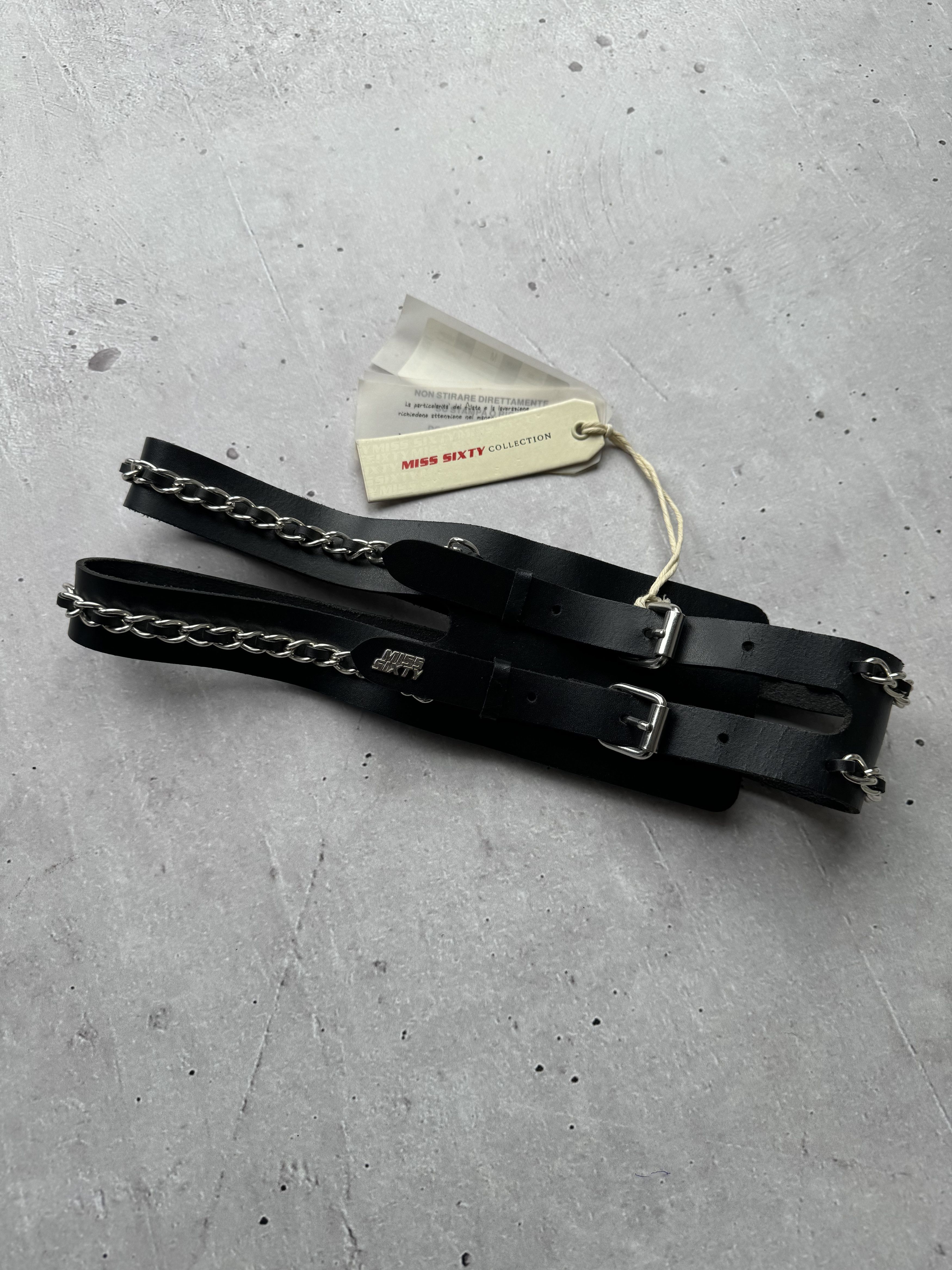 Miss Sixty Miss Sixty Vintage Leather Belt Iron Chain Size ONE SIZE - 2 Thumbnail
