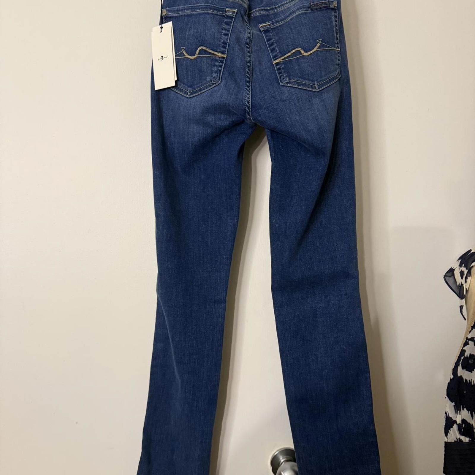 7 For All Mankind 7 For All Mankind Blue Straight Leg Jeans Size 25 Size 25" / US 0 / IT 36 - 2 Thumbnail