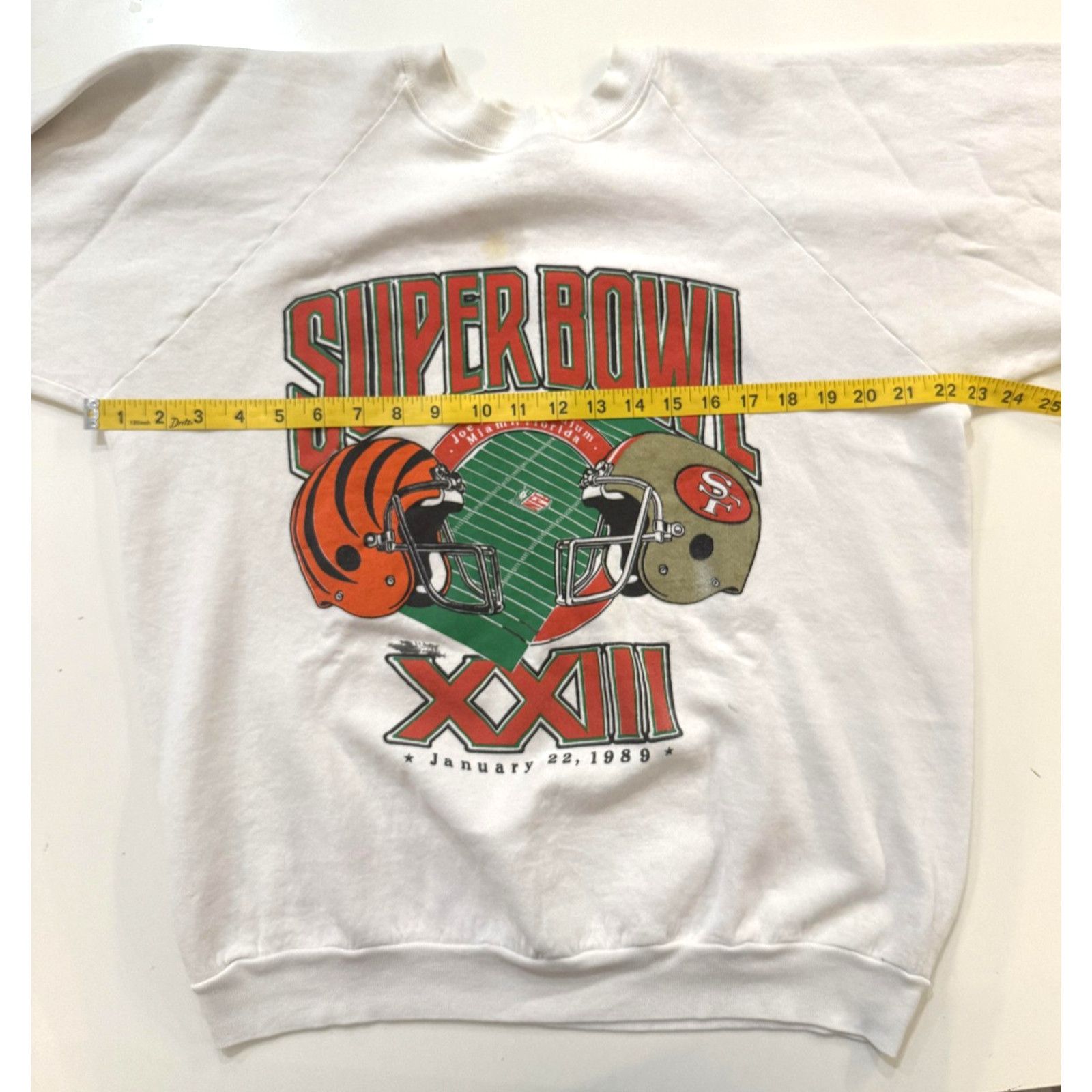 Fruit Of The Loom Vintage San Francisco 49ers Mens XL Super Bowl XXIII NFL 80s Size US XL / EU 56 / 4 - 8 Thumbnail