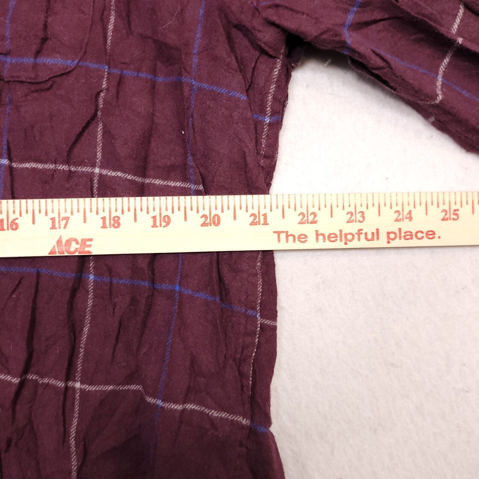 Croft & Barrow Croft & Barrow Windowpane Flannel Shirt Mens Size XL Maroon Size US XL / EU 56 / 4 - 9 Thumbnail