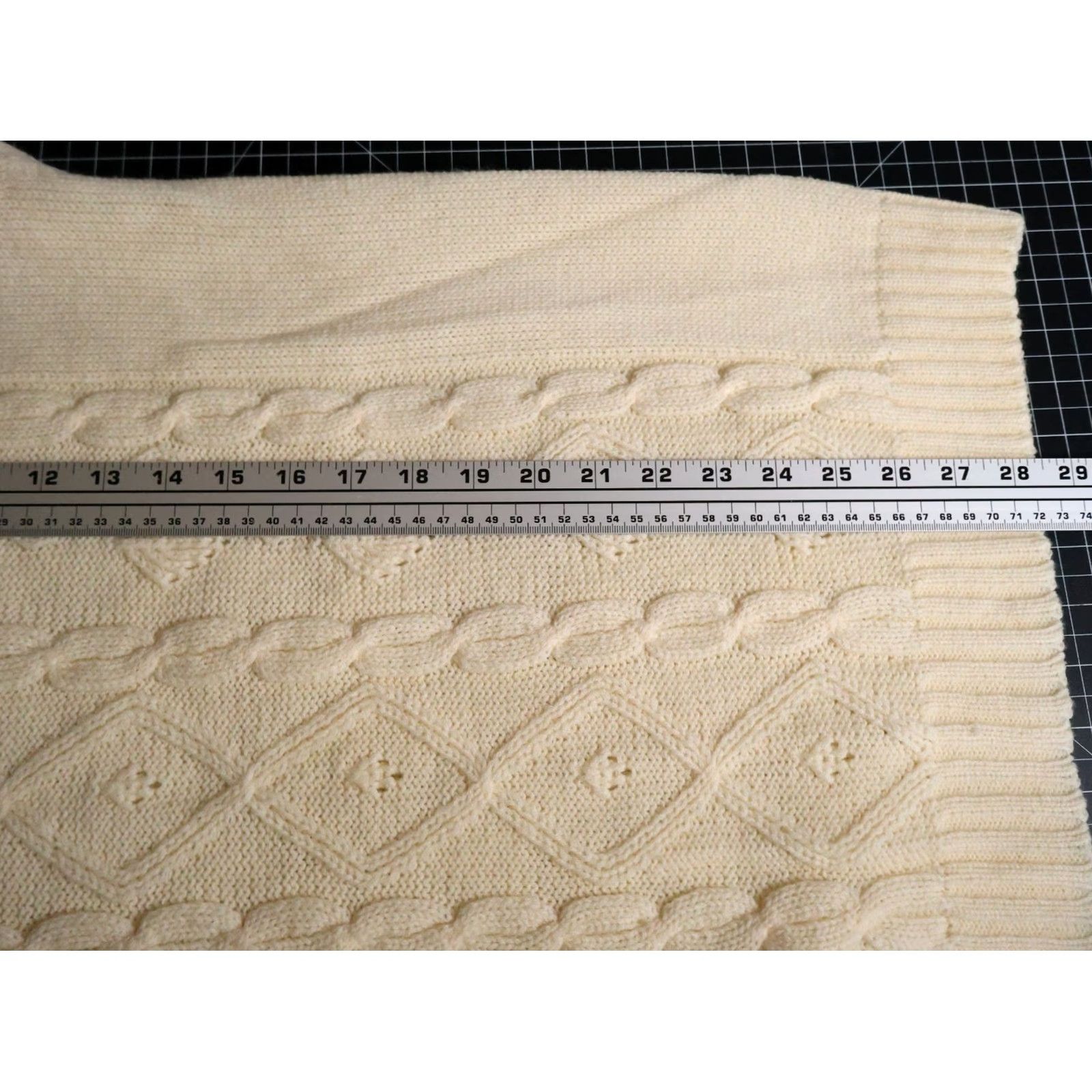 Vintage VINTAGE Overkirk 80s Cable Knit Sweater Men's XL Ivory Lightweight Acrylic Crewneck Pullover Casual Mens XL Ivory Retro Regular Fit Size US XL / EU 56 / 4 - 6 Thumbnail