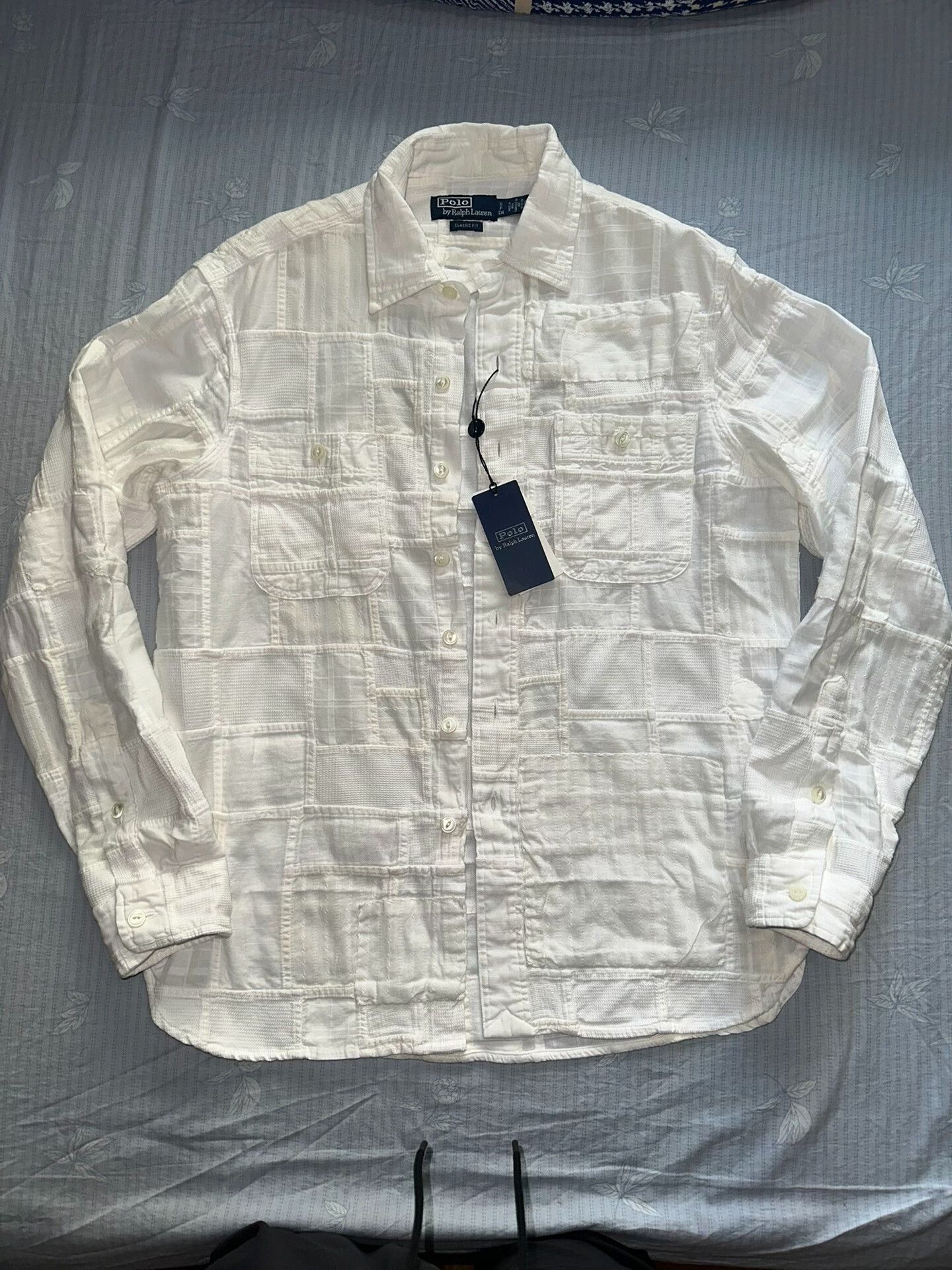 Other Polo Cotton-Linen Blend Patchwork Shirt Size US M / EU 48-50 / 2 - 1 Thumbnail
