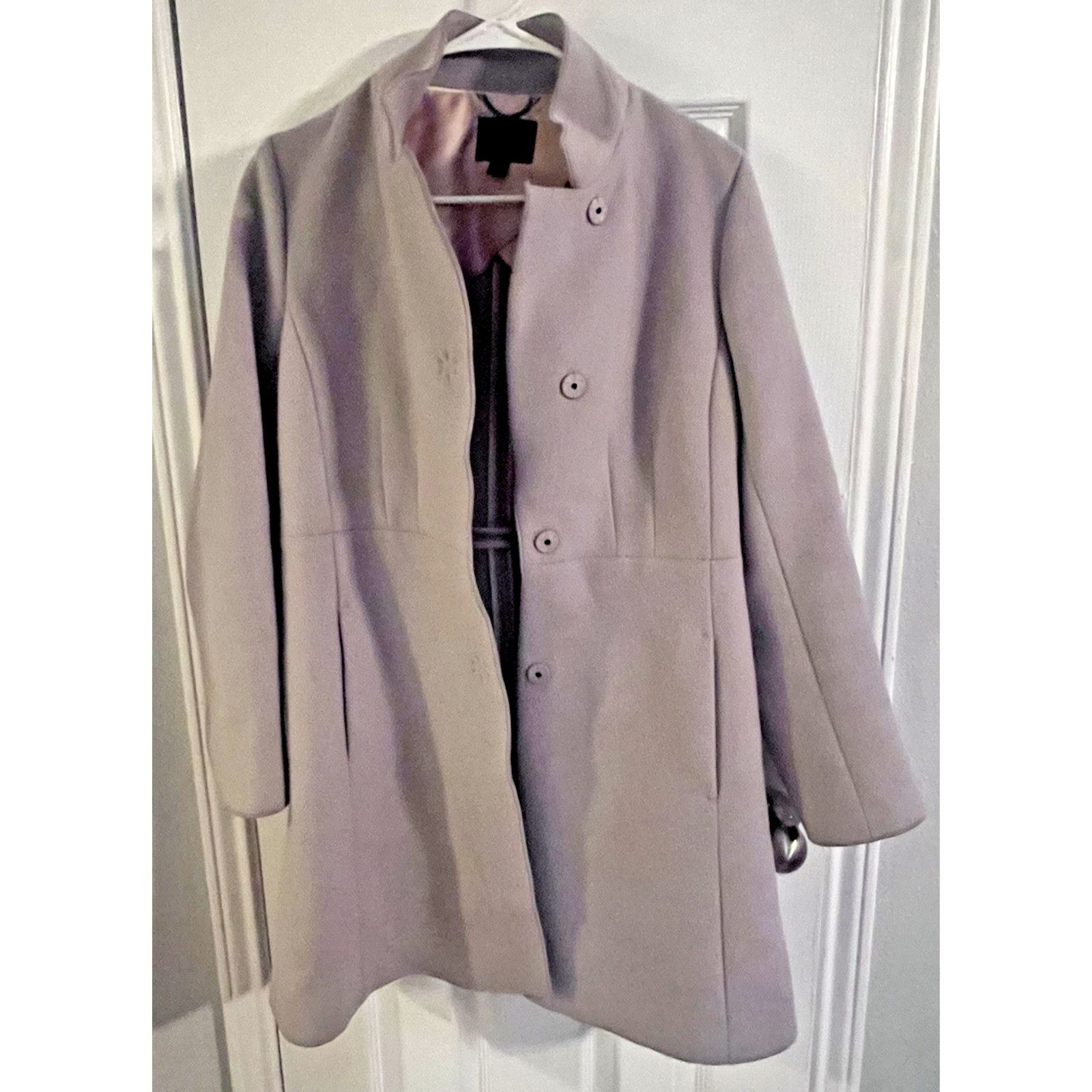 Banana Republic Banana Republic Wool Trench Coat Light Purple Women's Small Size S / US 4 / IT 40 - 4 Thumbnail