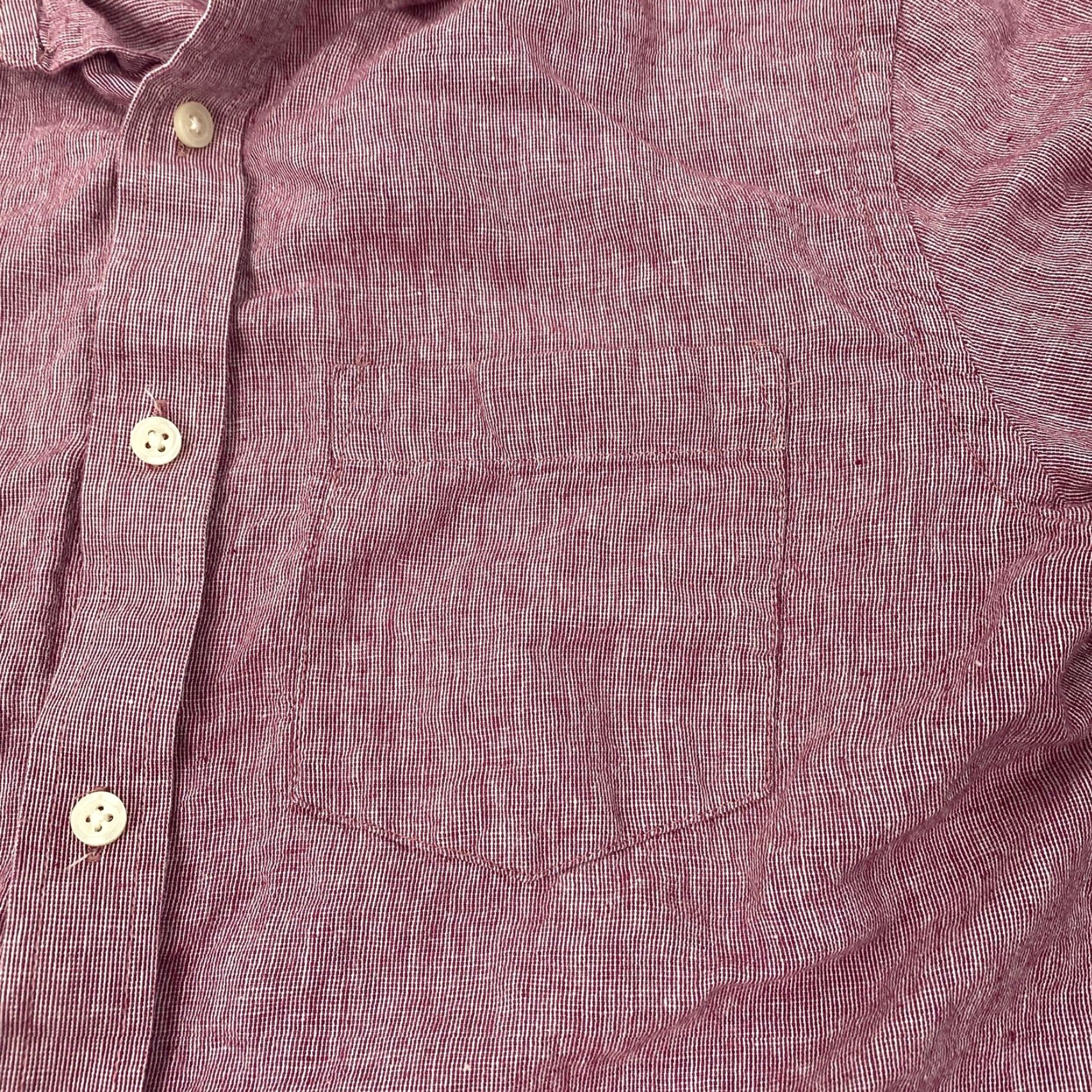 Banana Republic Banana Republic Shirt Men Medium Red Linen Cotton Striped Slim Fit Long Sleeve Button Down Casual Size US M / EU 48-50 / 2 - 2 Thumbnail