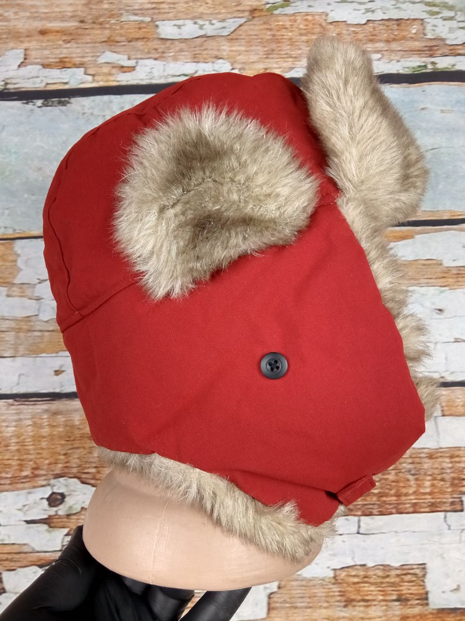 Napapijri Napapijri Geographic Red Trapper Hat OS Ushanka Winter Cap Size ONE SIZE - 3 Thumbnail