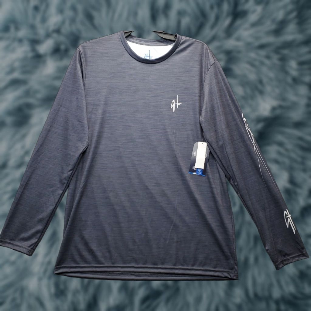 Guy Harvey Guy Harvey Fishing Performance Shirt Mens M Gray Moisture Wicking Crew Neck Shirt Size US M / EU 48-50 / 2 - 1 Thumbnail