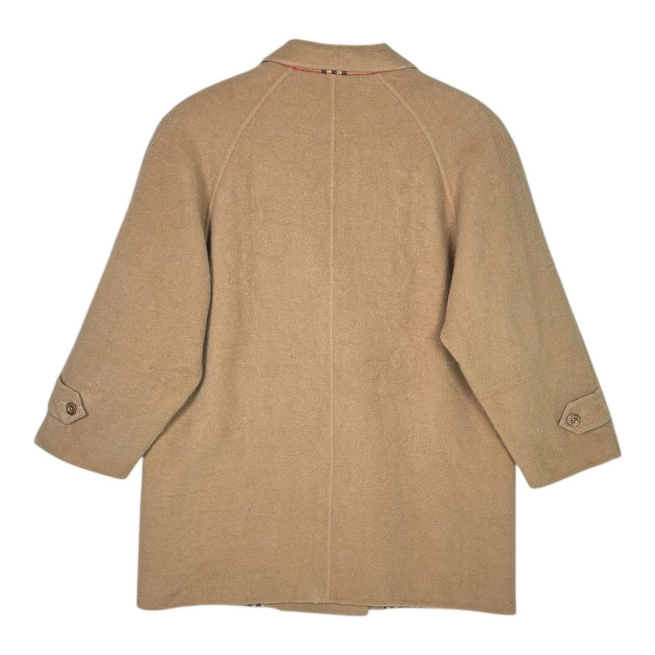 Burberry Vintage Burberry New Wool Double Breasted Camel Coat Size US M / EU 48-50 / 2 - 2 Thumbnail