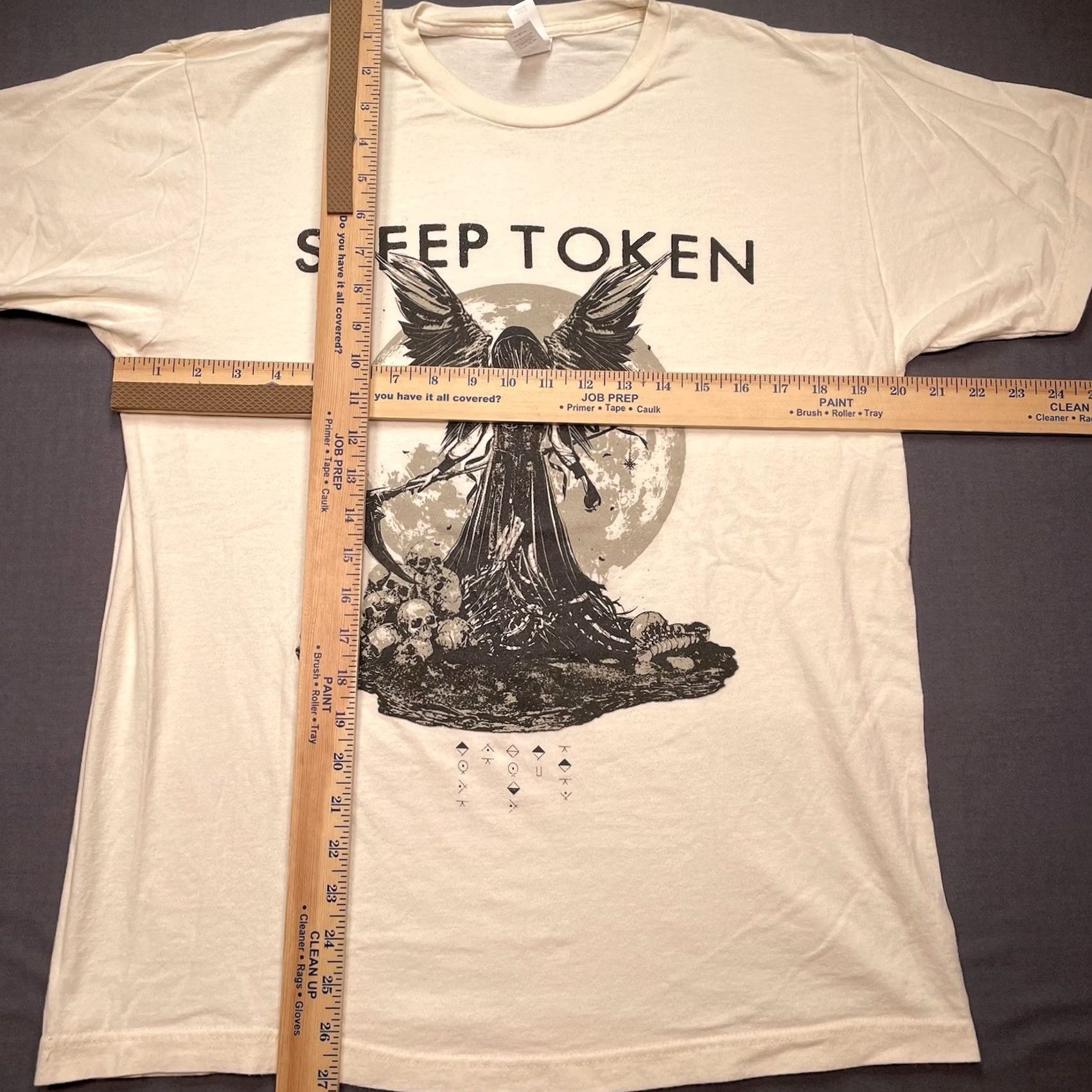 Vintage Sleep Token Shirt Men’s Large Take Me Back To Eden Winged Reaper Angel Death ST2 Crew Neck Short Sleeve tan Cotton T-Shirt Mens Size US L / EU 52-54 / 3 - 3 Thumbnail