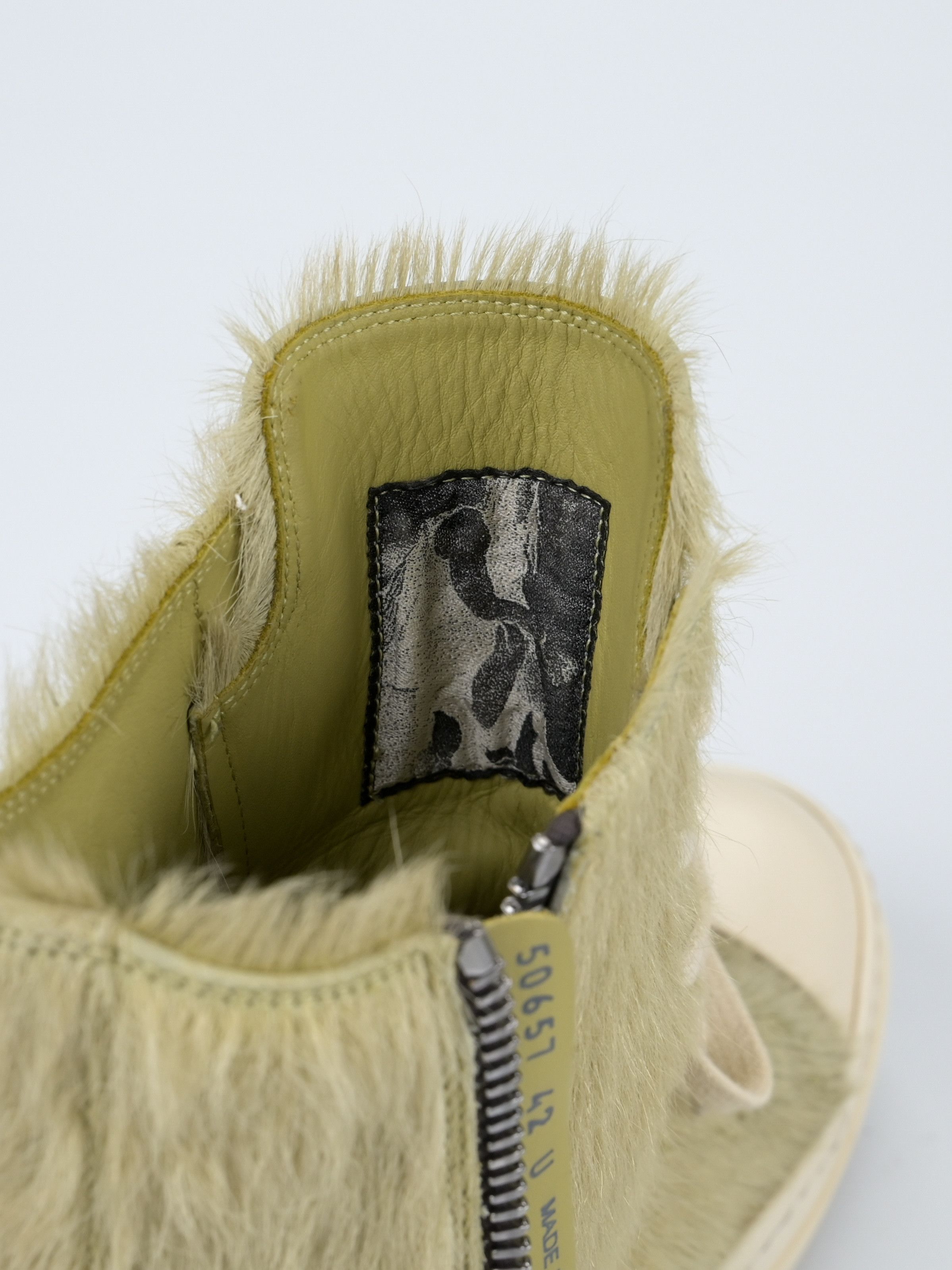 Rick Owens Acid Green Pony Hair Ramones Size US 9 / EU 42 - 15 Thumbnail