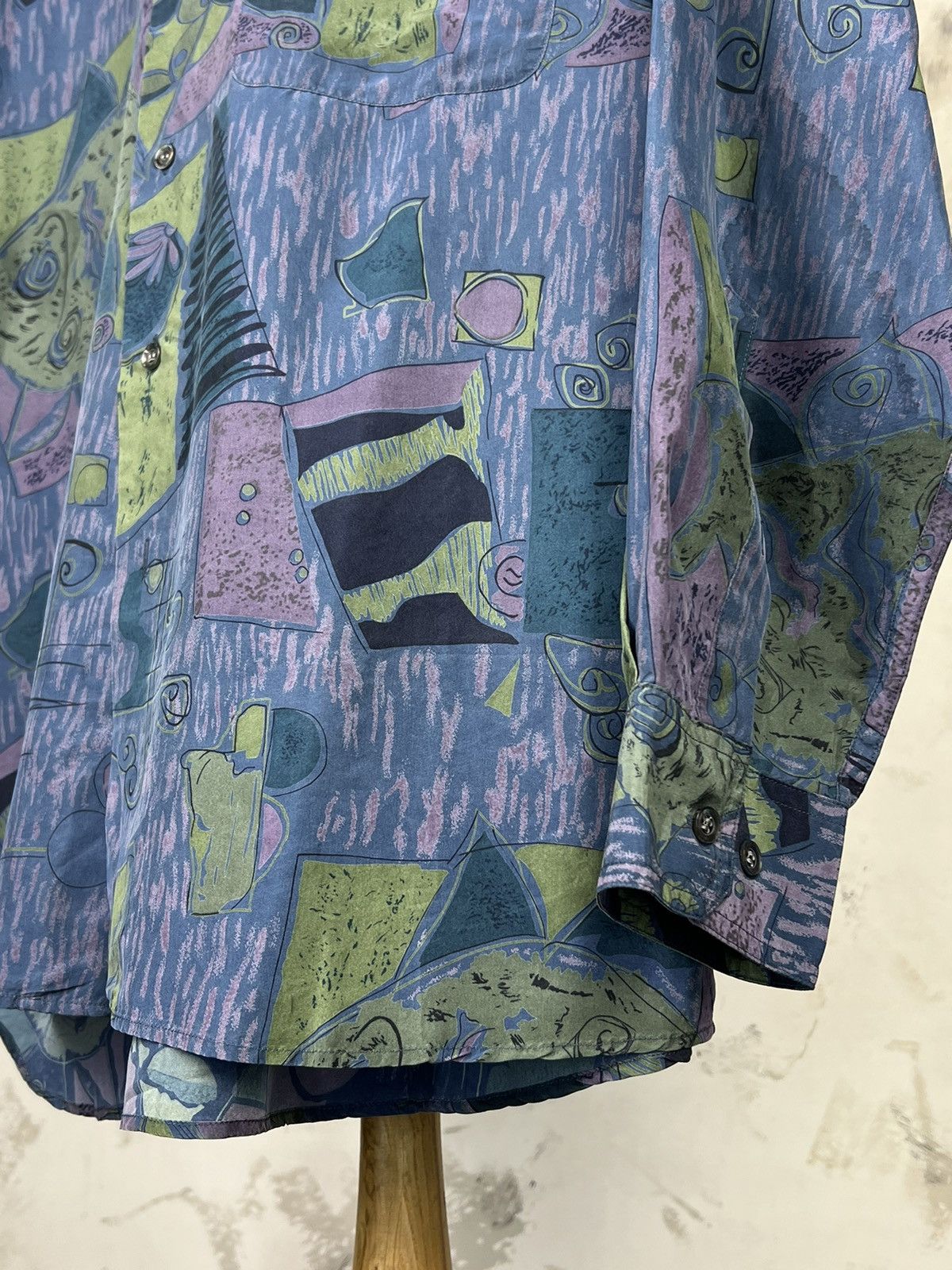 Marks & Spencer Vintage Marks & Spencer Silk Shirt Size L - XL Size US L / EU 52-54 / 3 - 3 Thumbnail
