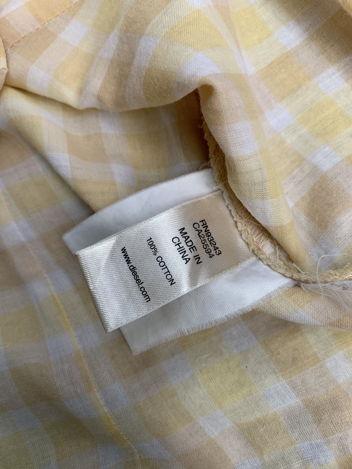 Diesel Diesel Plaid Button Up Pocket Yellow Western Shirts Size M / US 6-8 / IT 42-44 - 10 Thumbnail