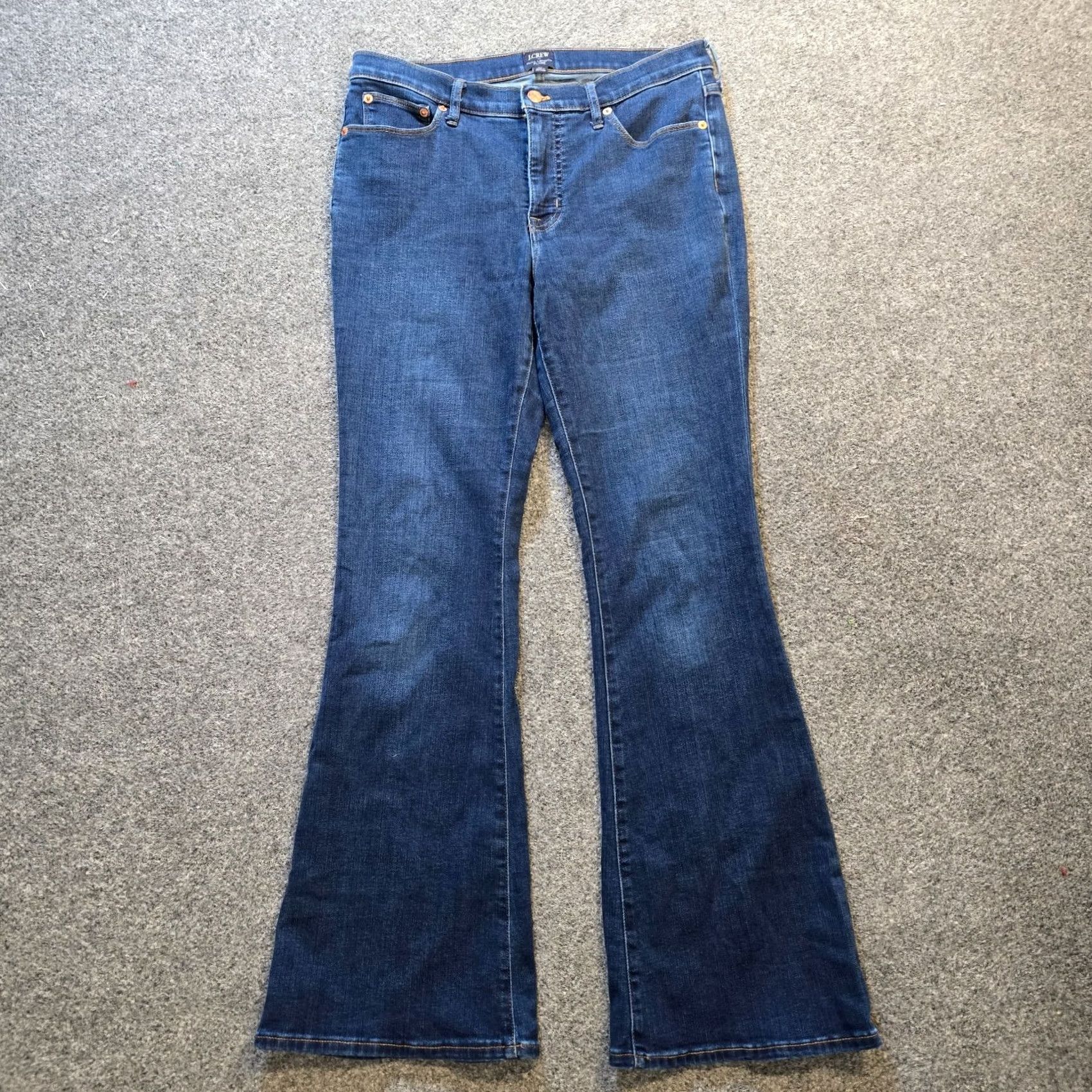 J.Crew J.CREW Jeans Womens 27 Blue Full Length Flare Stretch Mid Rise Casual Capsule Regular Denim 5-Pocket Inseam 32 Size 27" / US 4 / IT 40 - 2 Thumbnail