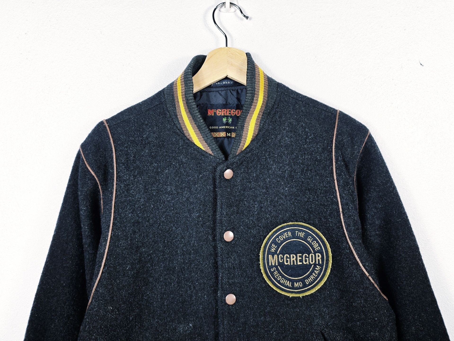 McGregor Vintage 90s McGregor Wool Letterman Varsity Bomber Jacket Size US M / EU 48-50 / 2 - 2 Thumbnail
