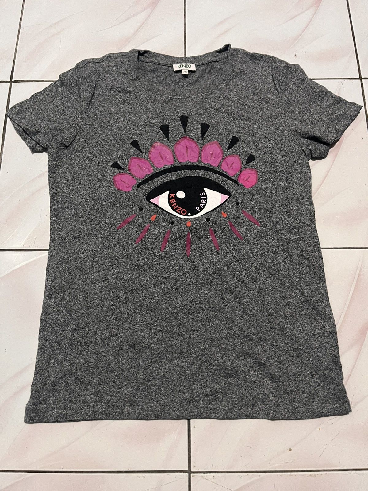 Kenzo Kenzo Grey Eye Printed T-Shirt Size XS / US 0-2 / IT 36-38 - 1 Thumbnail