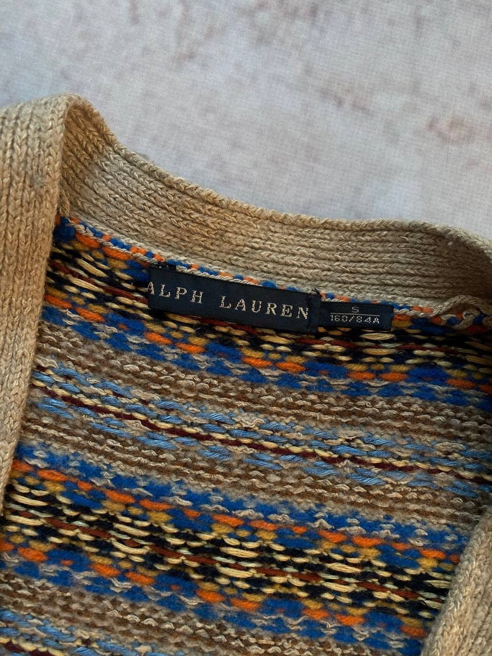 Polo Ralph Lauren × Vintage Vintage Polo Ralph Lauren Aztec Knit Sweater Vest Button Up Size S / US 4 / IT 40 - 3 Thumbnail