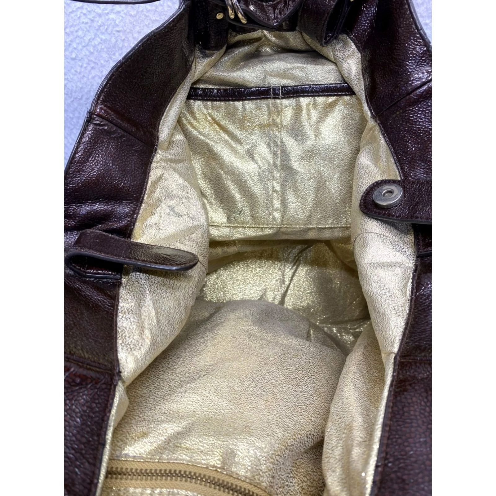 Loeffler Randall Loeffler Randall Tote Bag Brown with Dual Handles & Ruffle Detail Womens Bags Size ONE SIZE - 7 Thumbnail