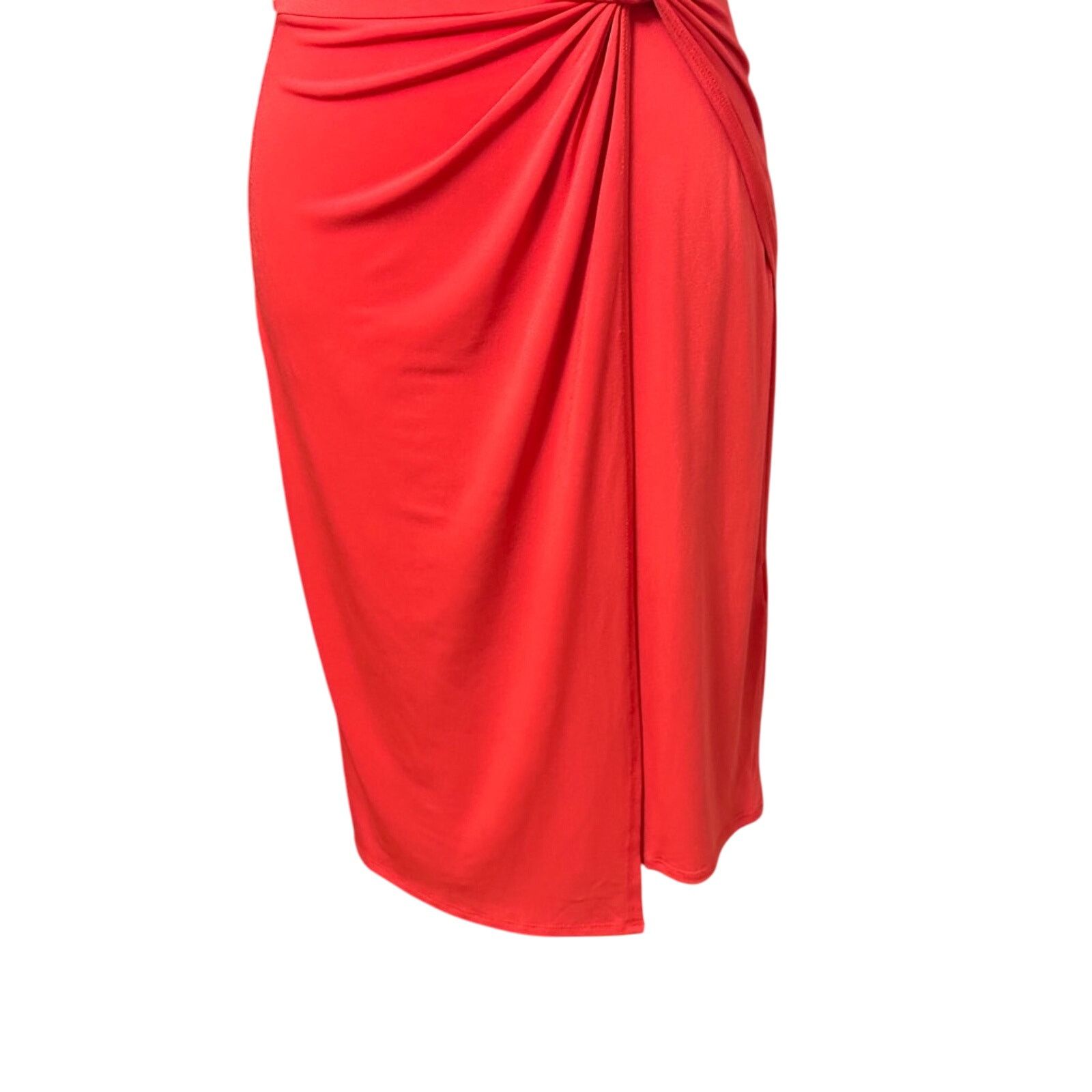 Other London Times Sheath Dress Cowl Neck Side Twist Red 2 NWOT Size XS / US 0-2 / IT 36-38 - 4 Thumbnail