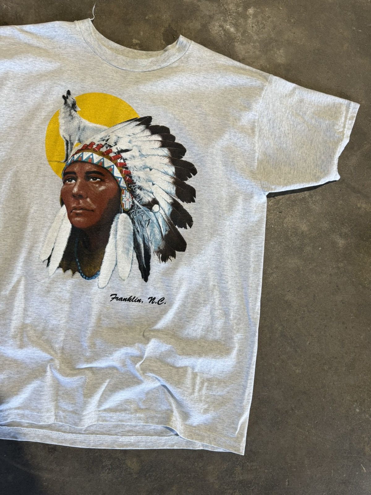 Vintage Vintage Franklin N.C Native American Wolf Tee Size US XL / EU 56 / 4 - 3 Thumbnail