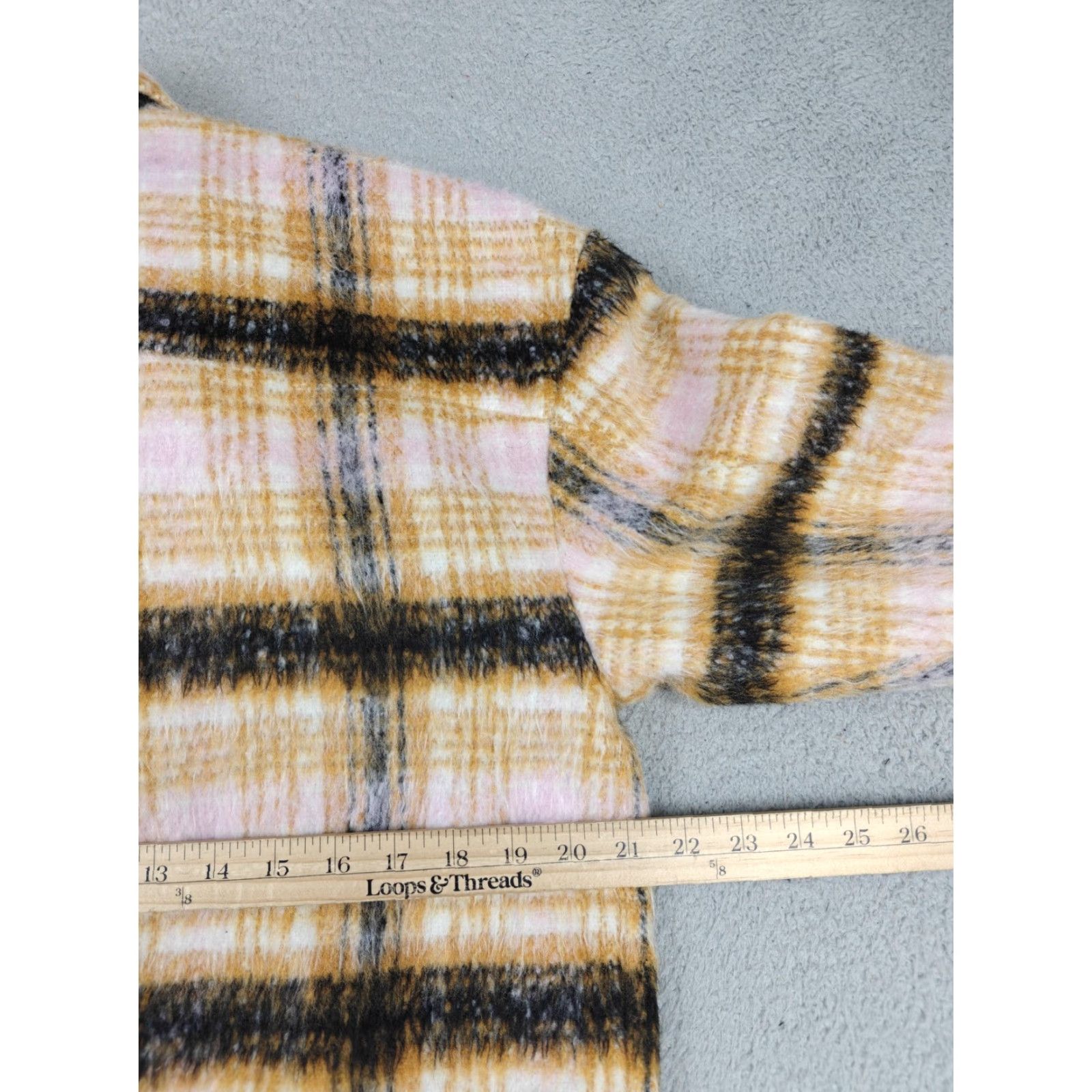 For Love & Lemons For Love & Lemons Jacket Womens XS Yellow Plaid Button Front Bomber Lined Size XS / US 0-2 / IT 36-38 - 7 Thumbnail