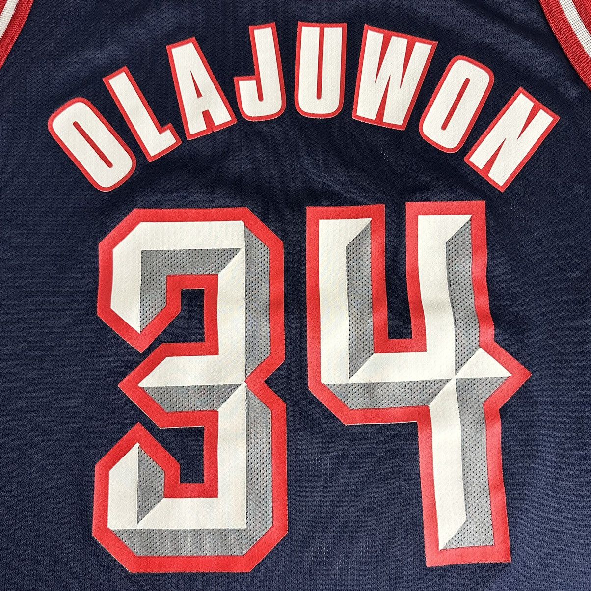 Champion × NBA × Vintage Vintage 90s Houston Rockets Hakeem Olajuwon Champion Jersey Size US XL / EU 56 / 4 - 12 Thumbnail