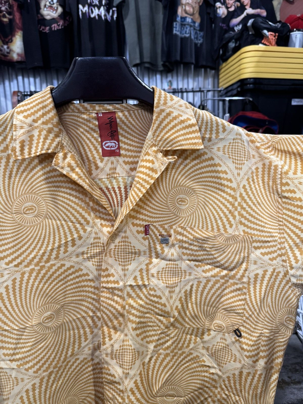 Ecko Unltd. × Marc Ecko × Vintage 90s Marc Ecko Disco Wheel Button Up XL Size US XL / EU 56 / 4 - 2 Thumbnail