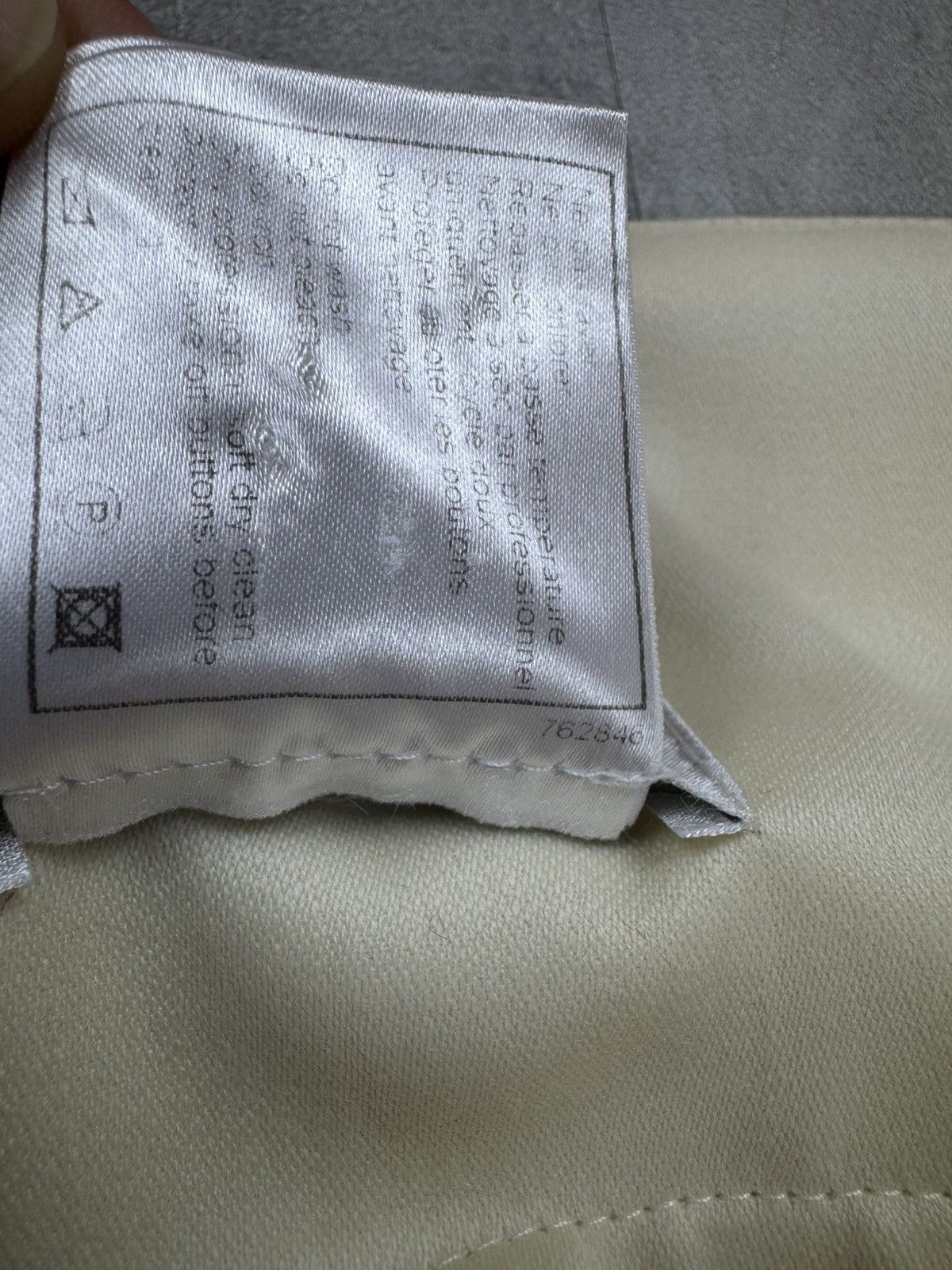 Chanel Chanel Womens Pants Cream-White Dress wool Trousers Size 40 Size 27" / US 4 / IT 40 - 8 Thumbnail