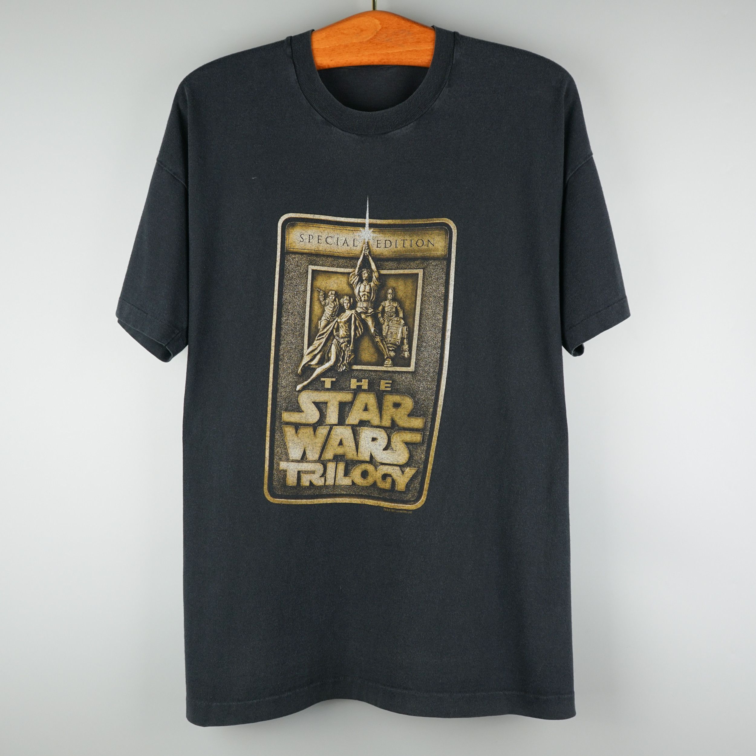 Star Wars × Vintage Vintage 1997 Star Wars Logo T-Shirt Size US XL / EU 56 / 4 - 1 Thumbnail