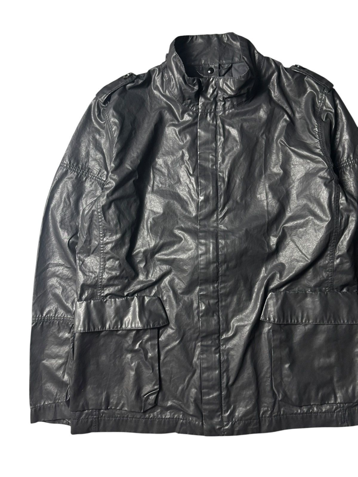 Hugo Boss 2000s Hugo Boss Orange Label 3D Pocket Waxed Jacket Size US L / EU 52-54 / 3 - 2 Thumbnail
