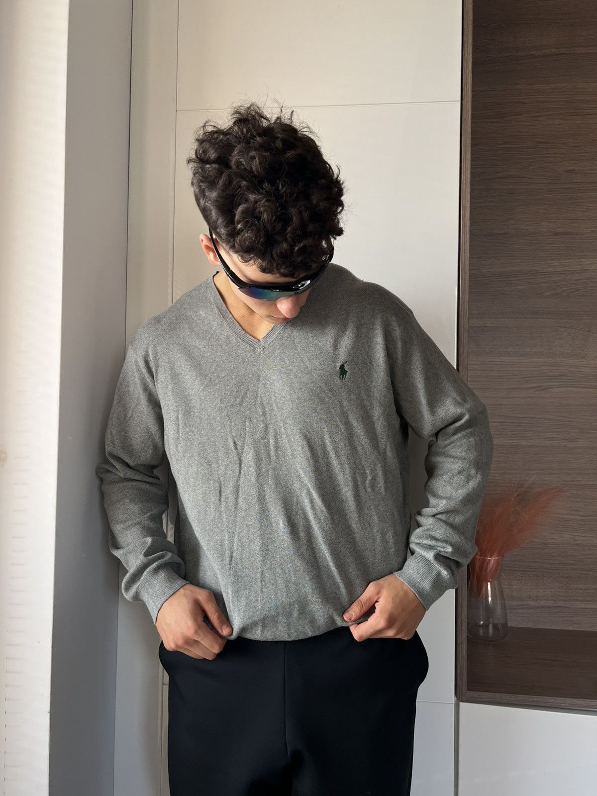Designer × Polo Ralph Lauren ‼️Vintage Casual Polo Ralph Lauren RRL V Neck Knit Sweater‼️ Size US XXL / EU 58 / 5 - 23 Thumbnail