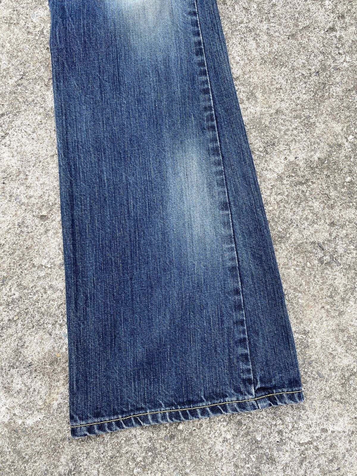 Edwin × Japanese Brand 1990s - Edwin 503 Claws Mark Design Flare Jeans Size US 32 / EU 48 - 6 Thumbnail