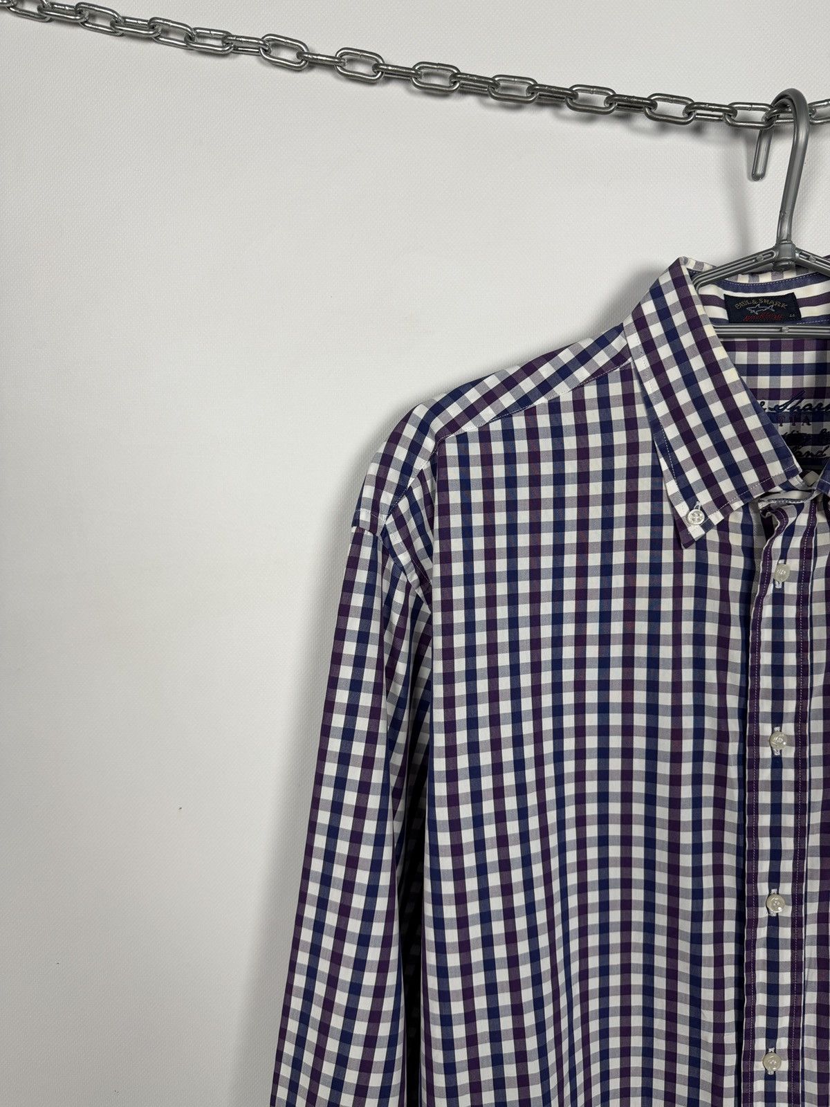 Paul & Shark Paul Shark Long Sleeve Plaid Shirt Button Up Italy Size 44 Size US XL / EU 56 / 4 - 3 Thumbnail